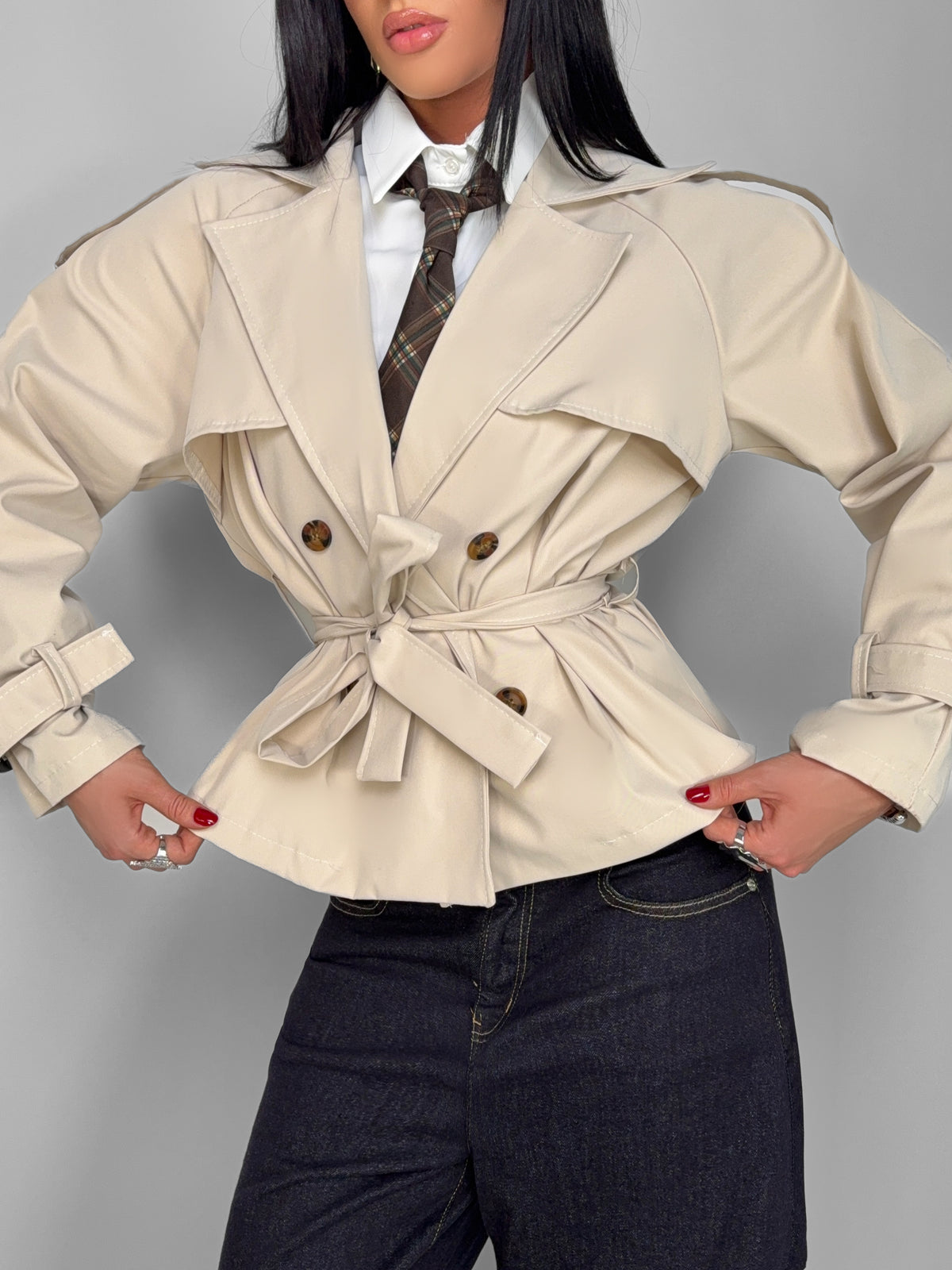 Chelsea Trench Coat - Beige
