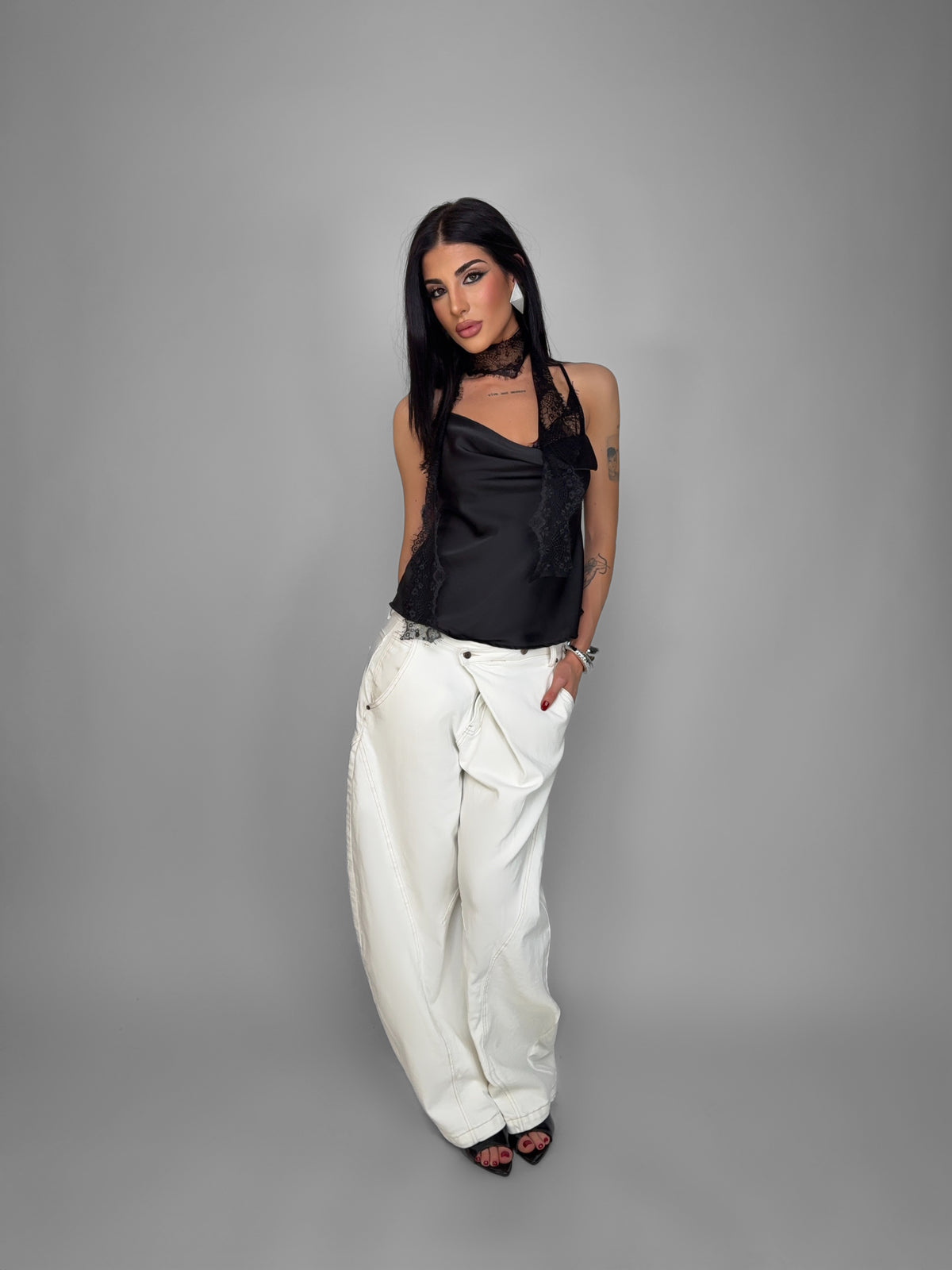 Total Look Satin Lace Black