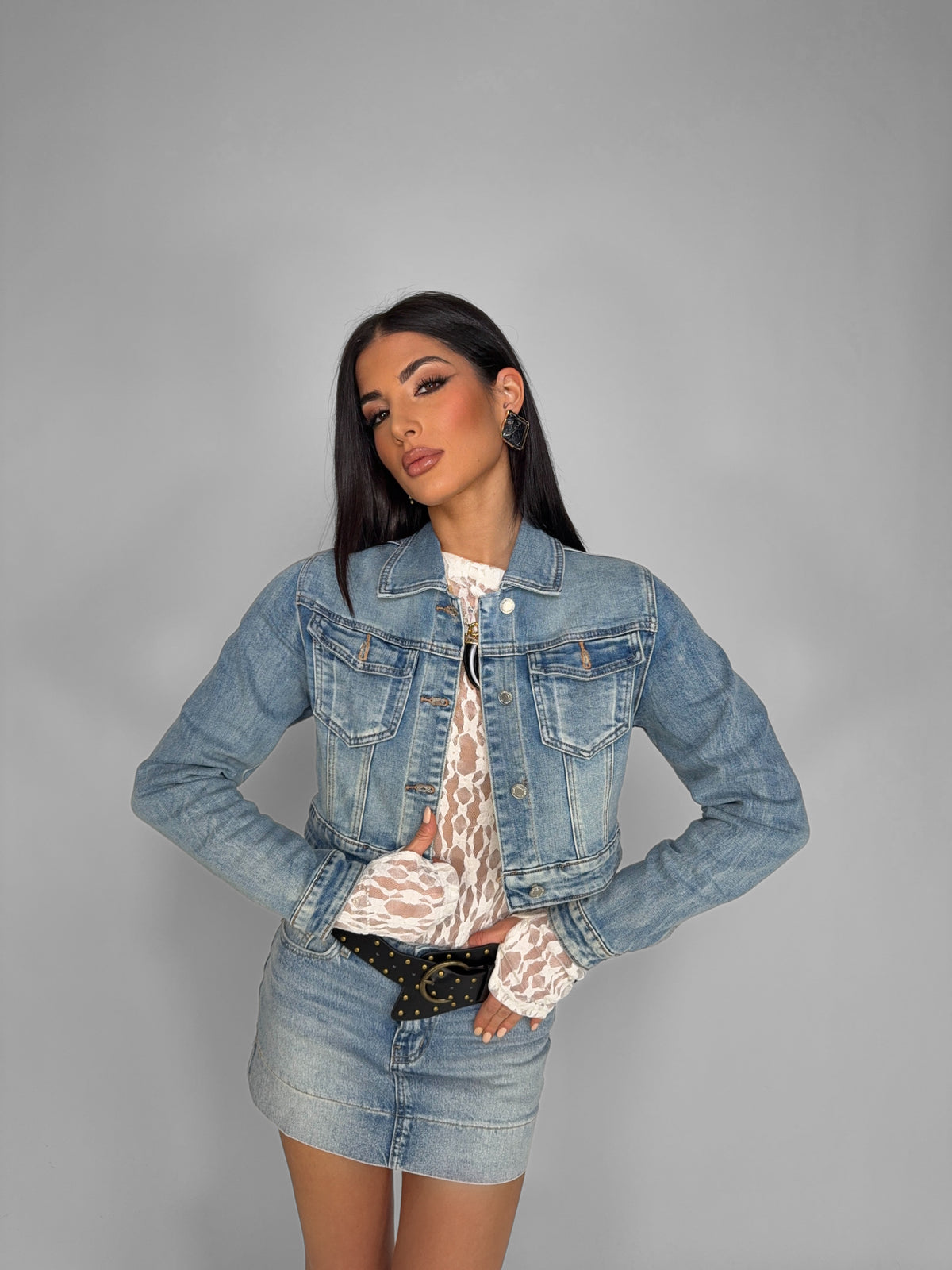 Cropped Denim Jacket