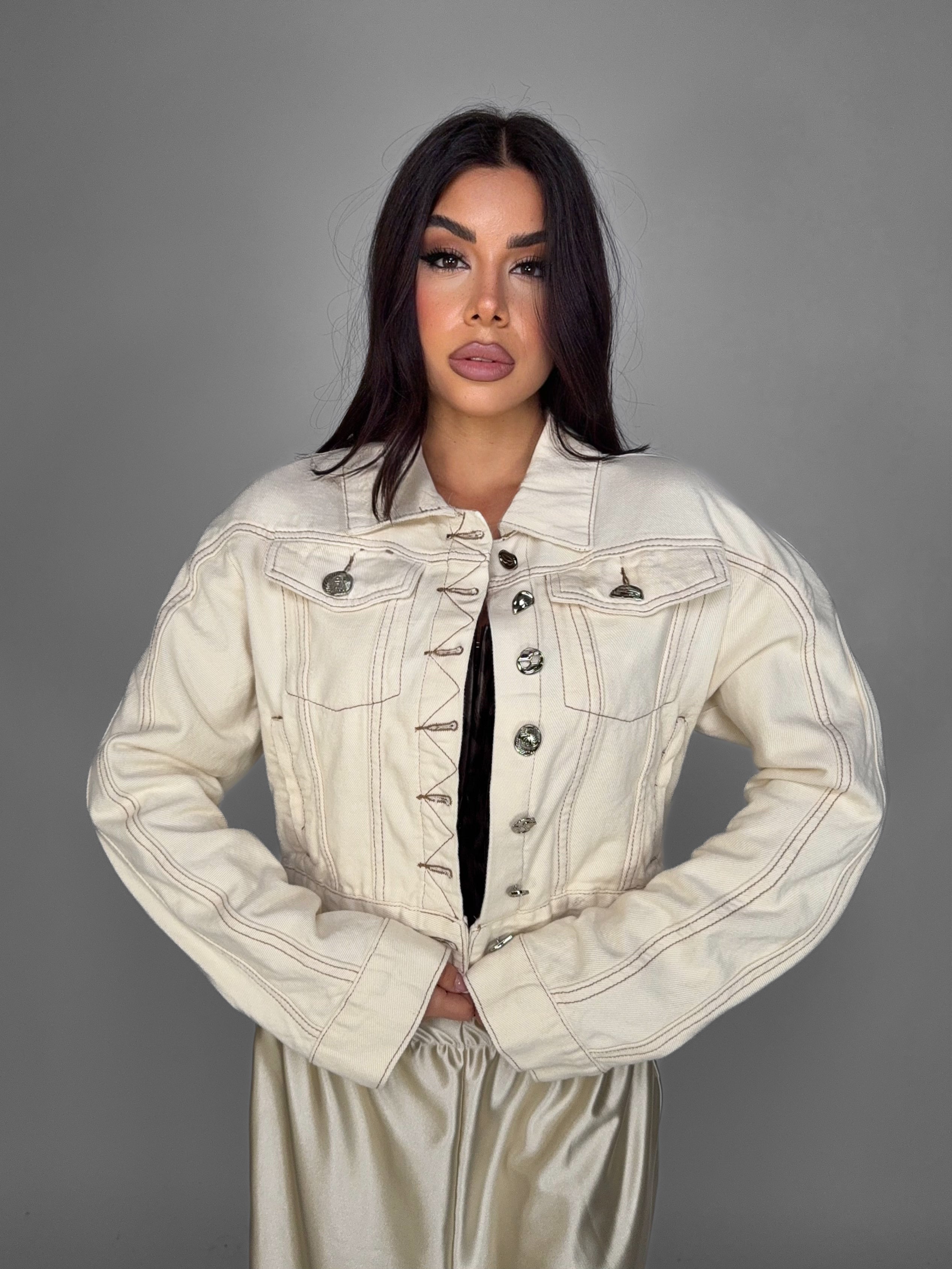 Cropped Sand Jacket