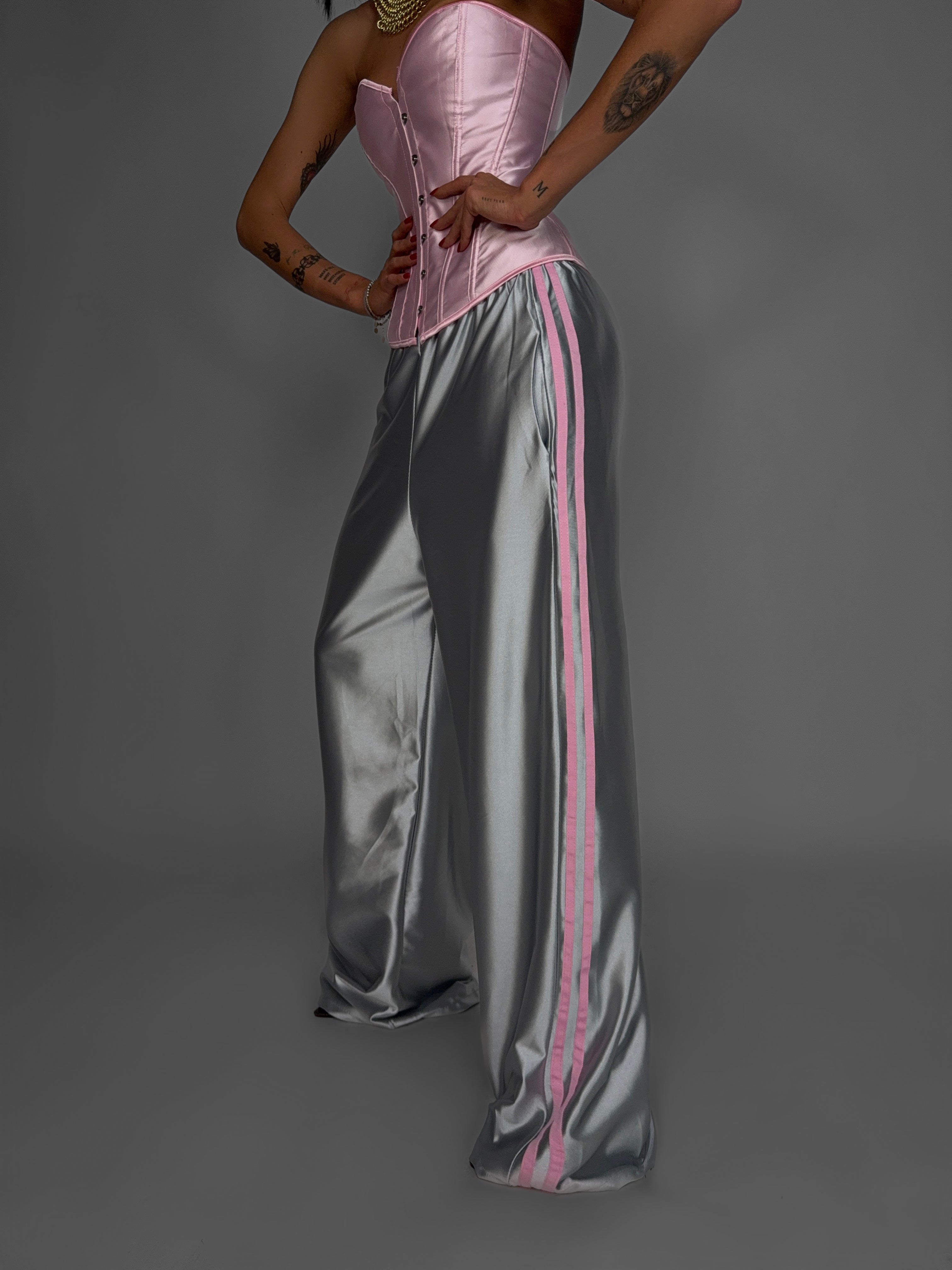 Shiny Side Trousers - Grey