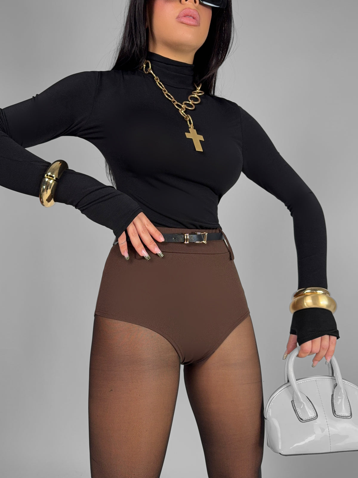 Shorts Hot Pants - Brown