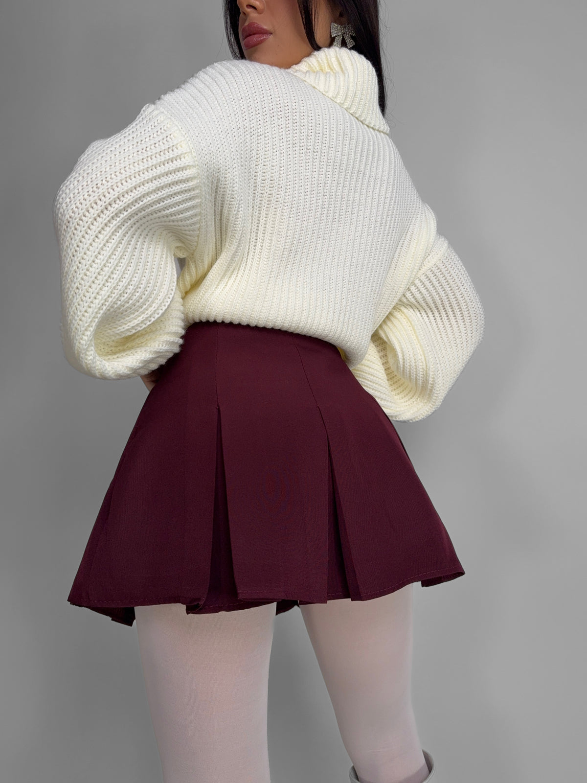 Gonna Minimal Skirt-Cherry red