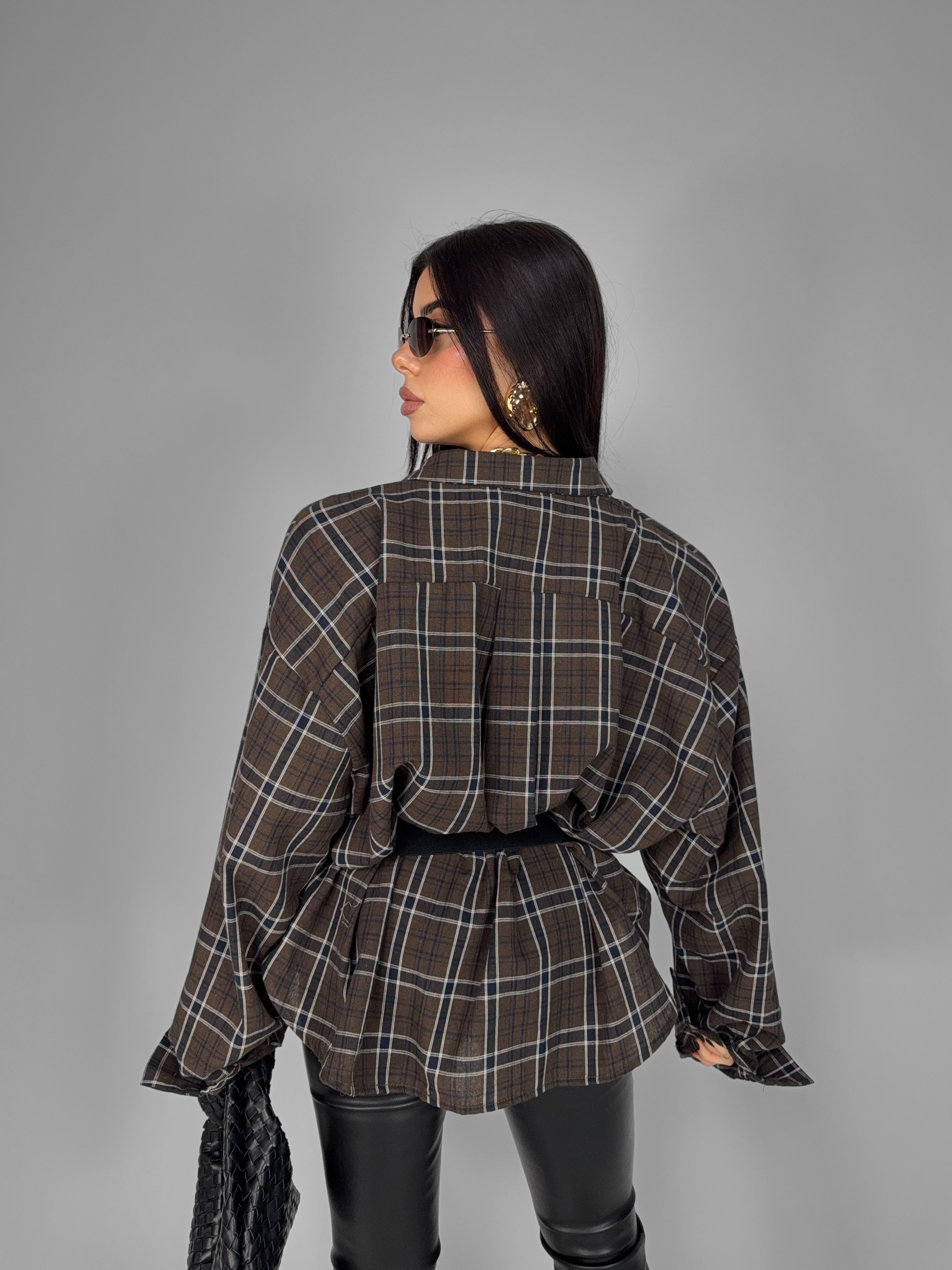 Camicia Rustic Tartan-Brown