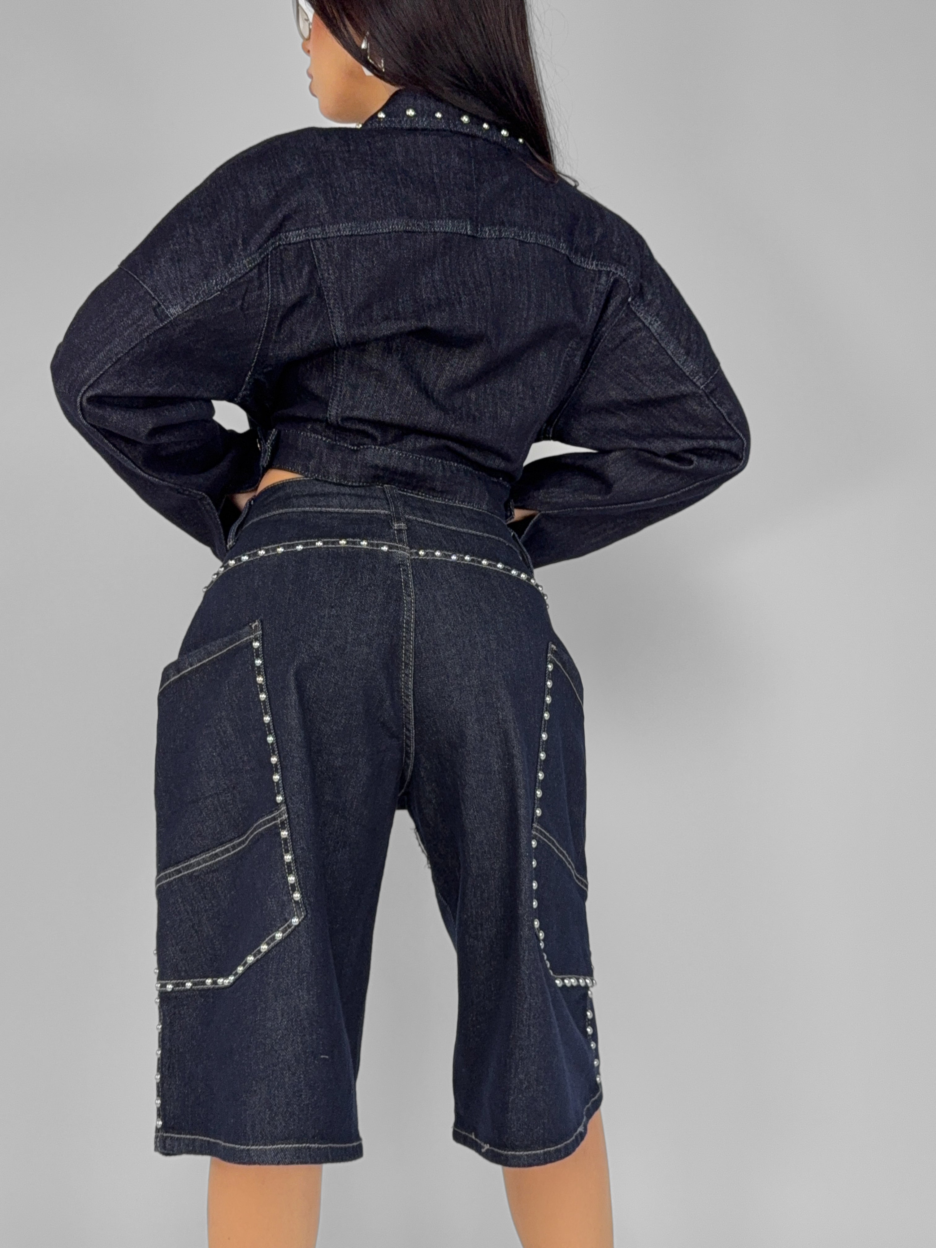 Studded Bermuda Shorts