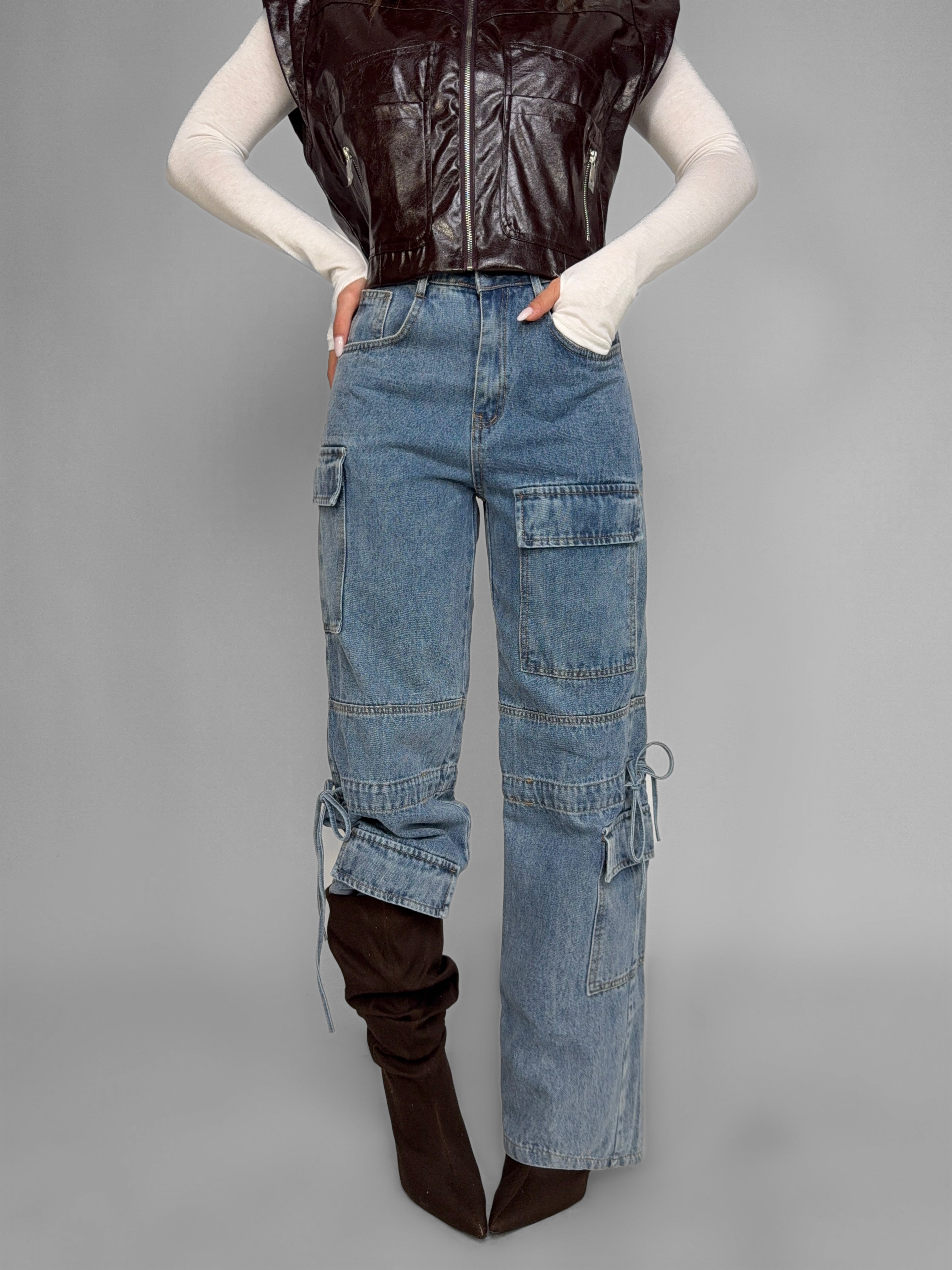 Jeans Bow Pocket