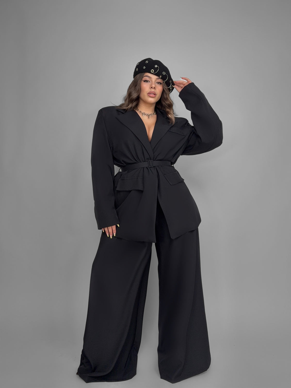 CURVY FIT - Completo Belted Icon-Black