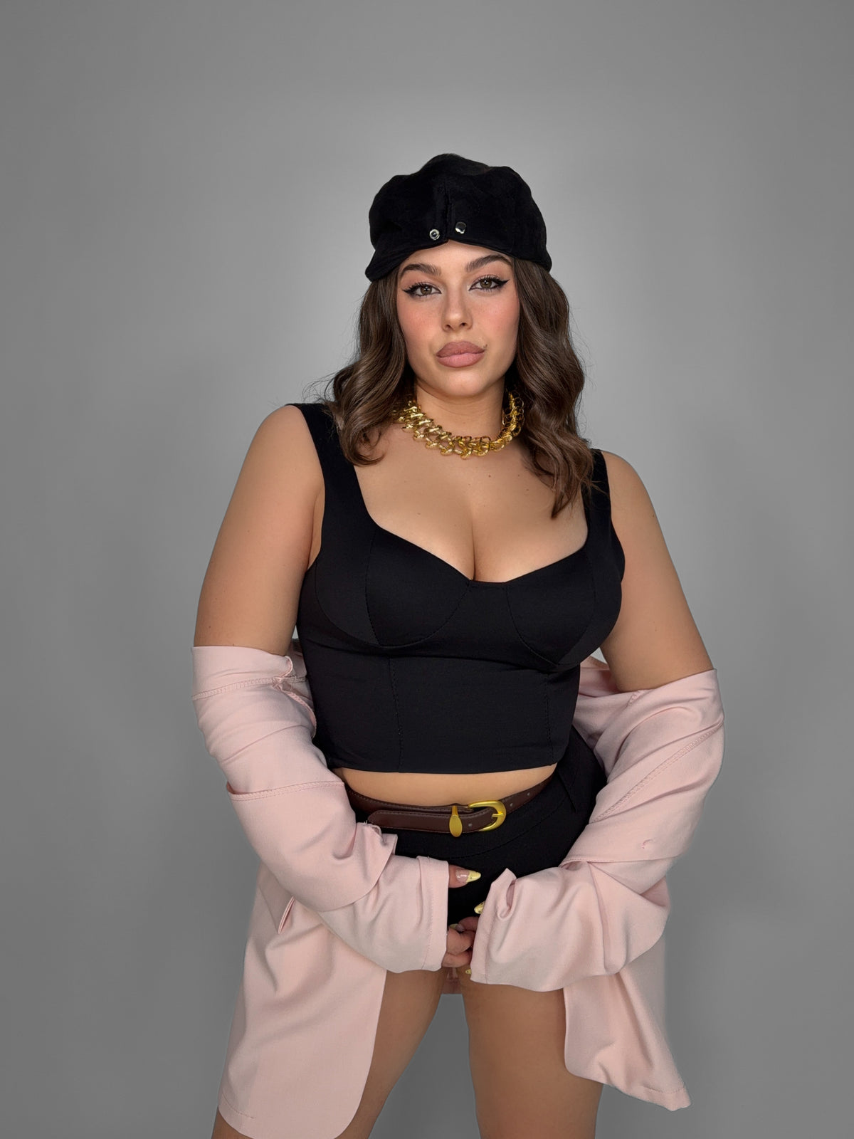 CURVY FIT - Top Clean Fit-Black