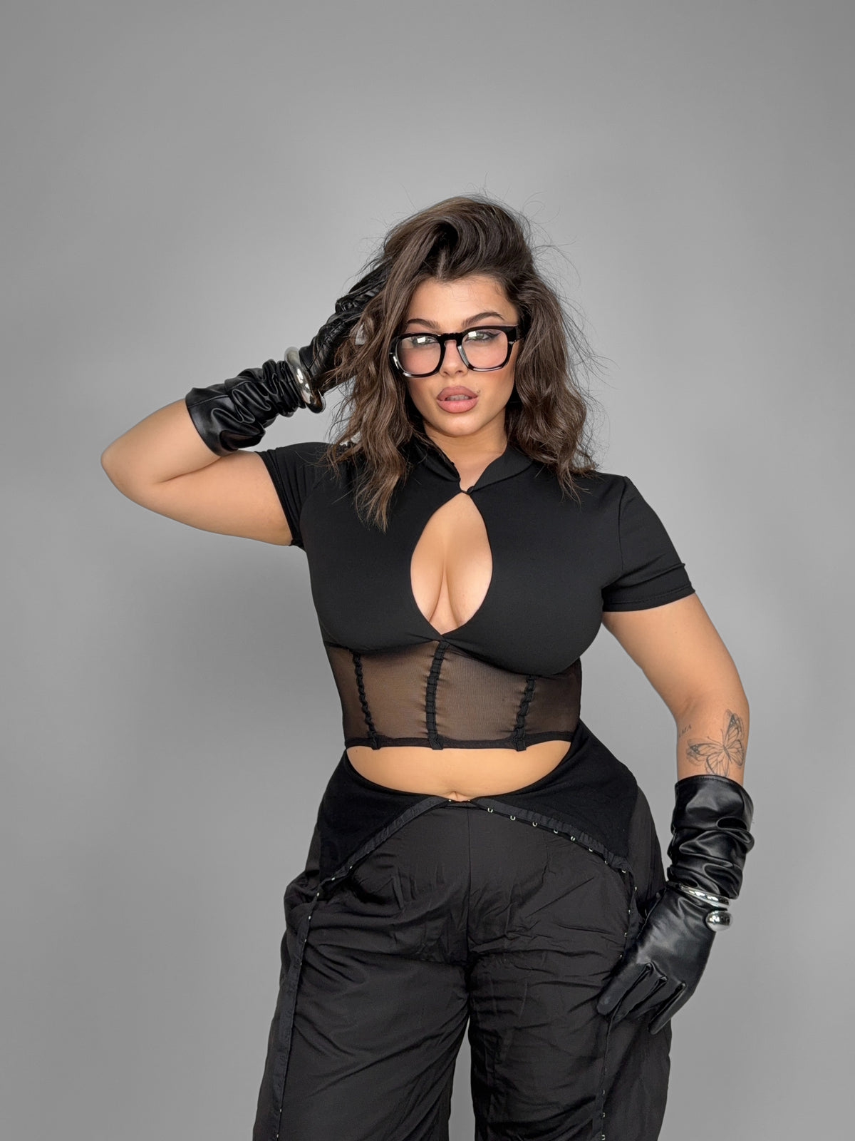 CURVY FIT - Halo Sheer Top