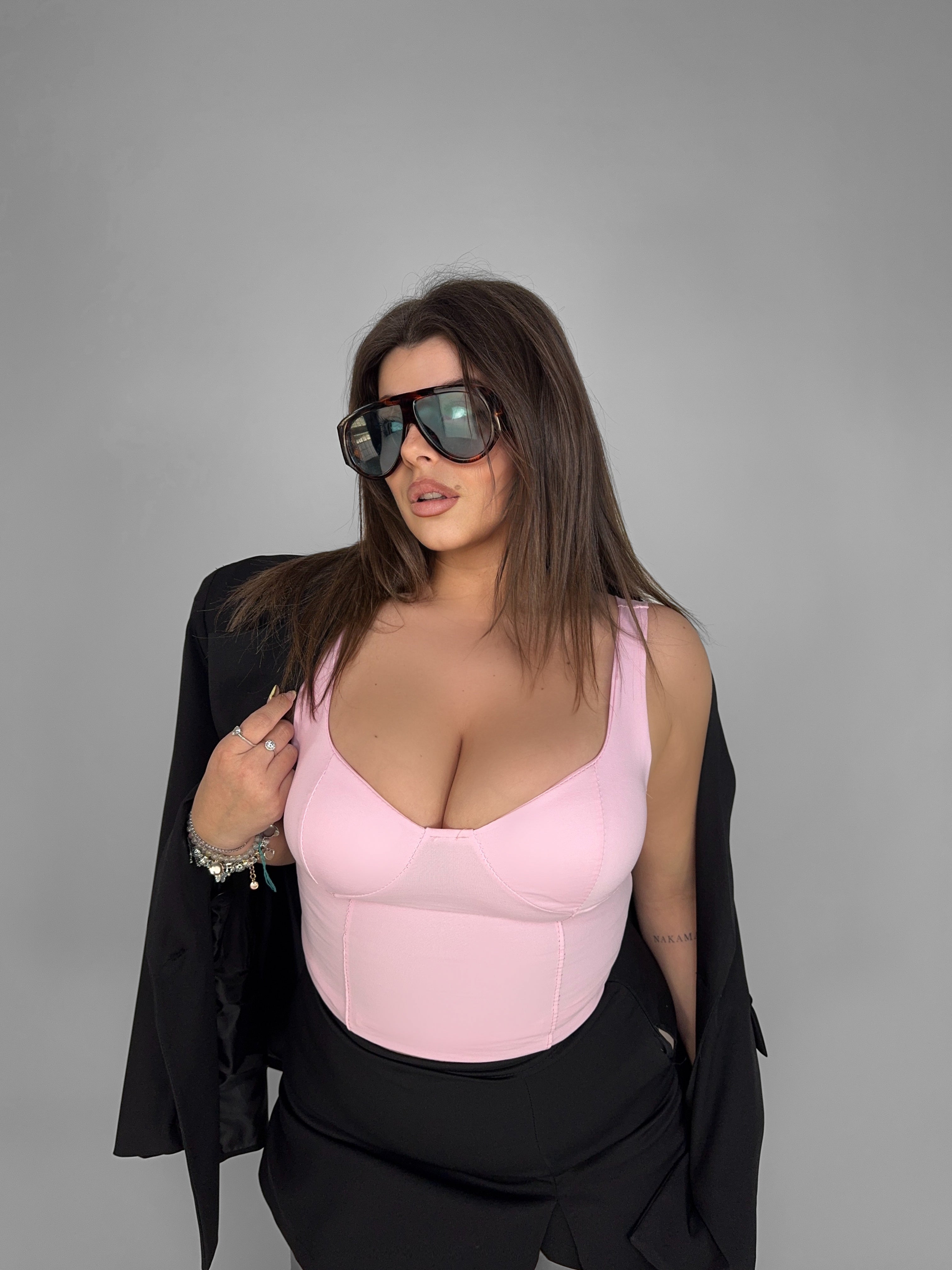 CURVY FIT - Top Clean Fit-Pink