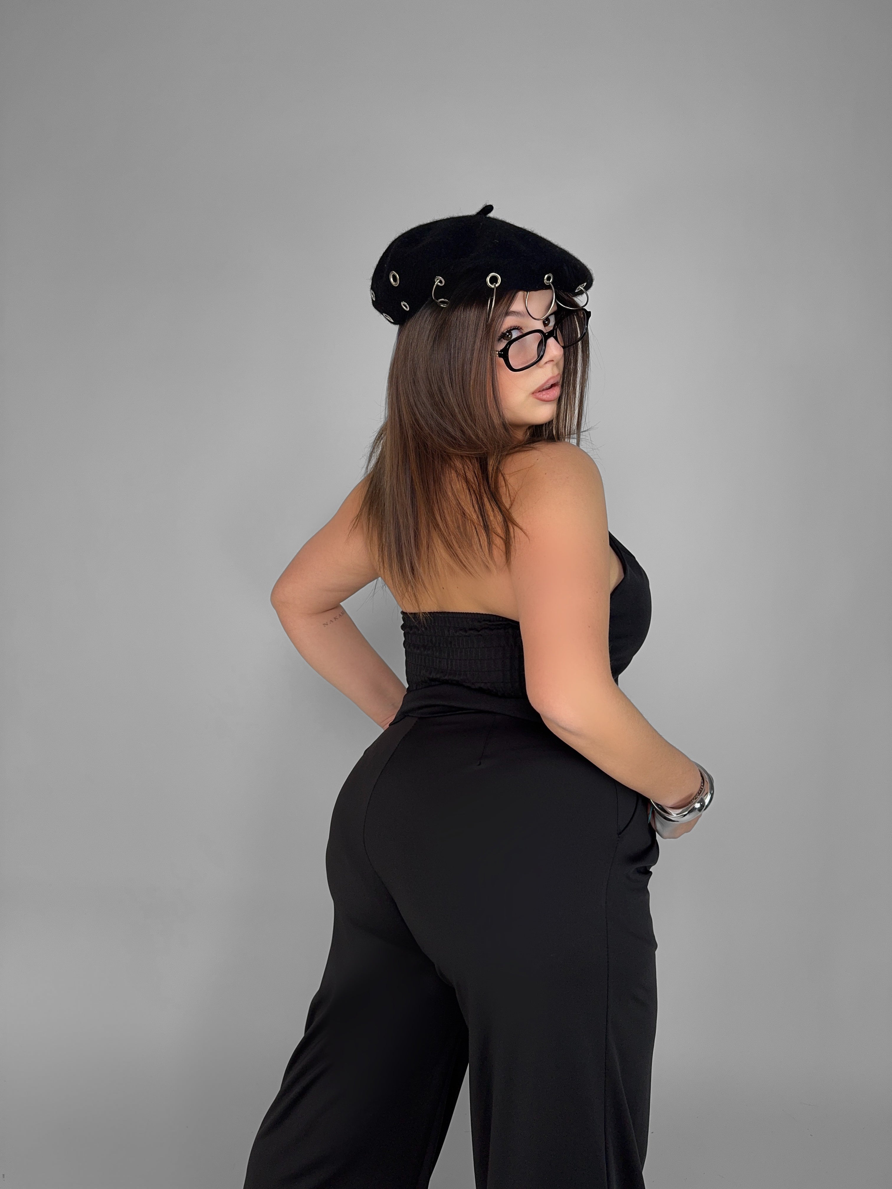 CURVY FIT - Top Timeless-Black