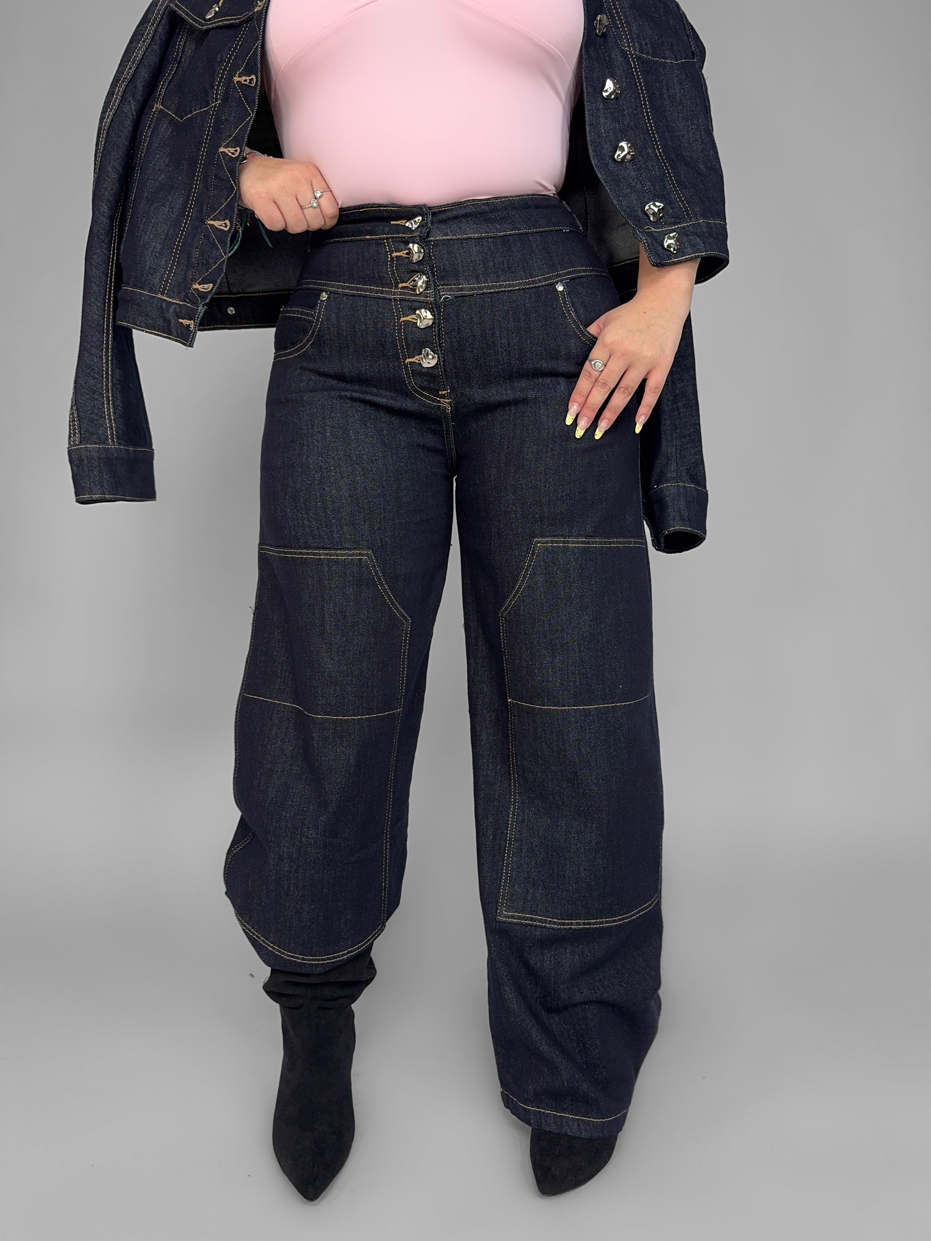 CURVY FIT - Jeans Icon Button