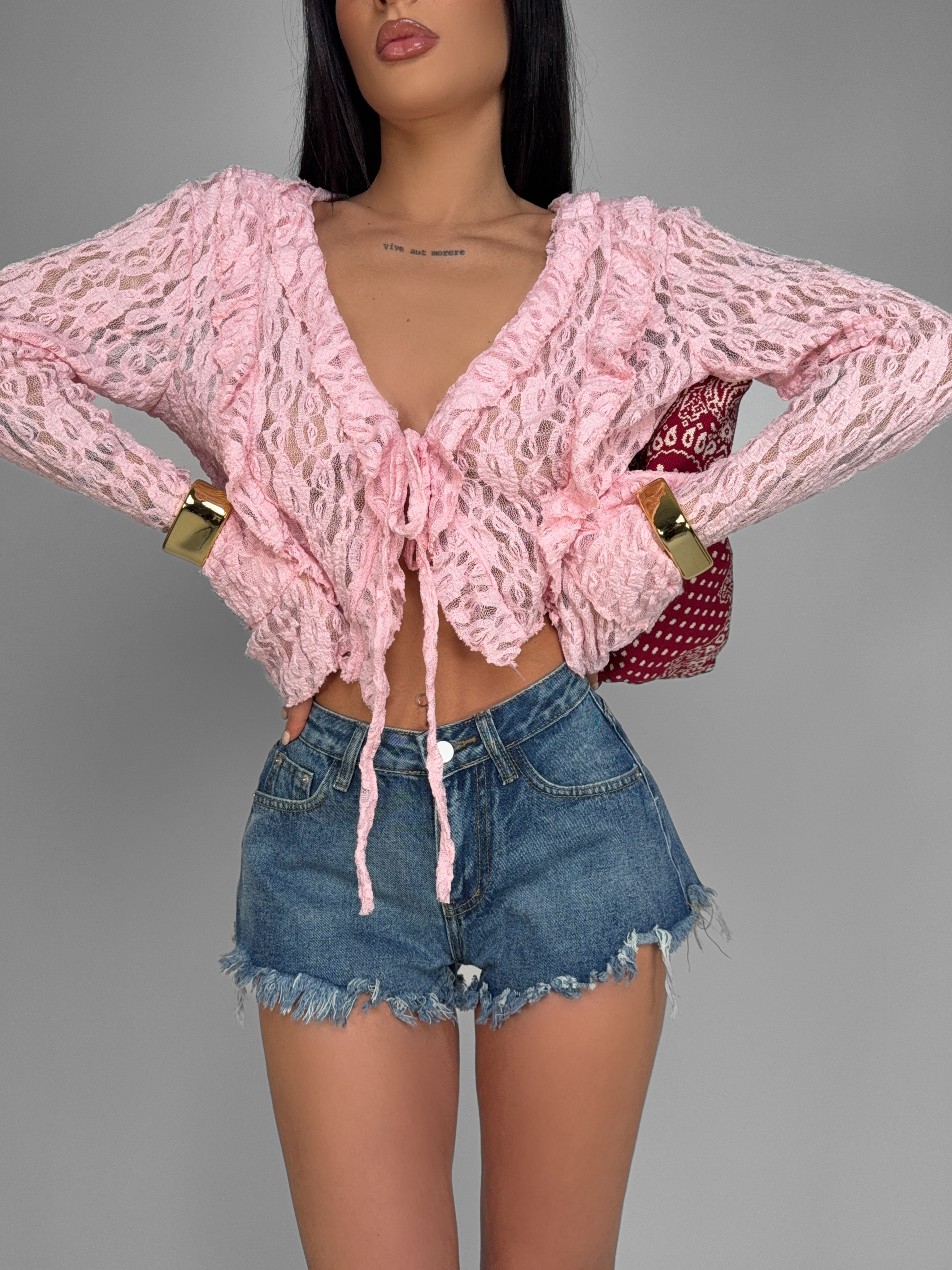 Shorts Jeans Frayed - Denim Scuro