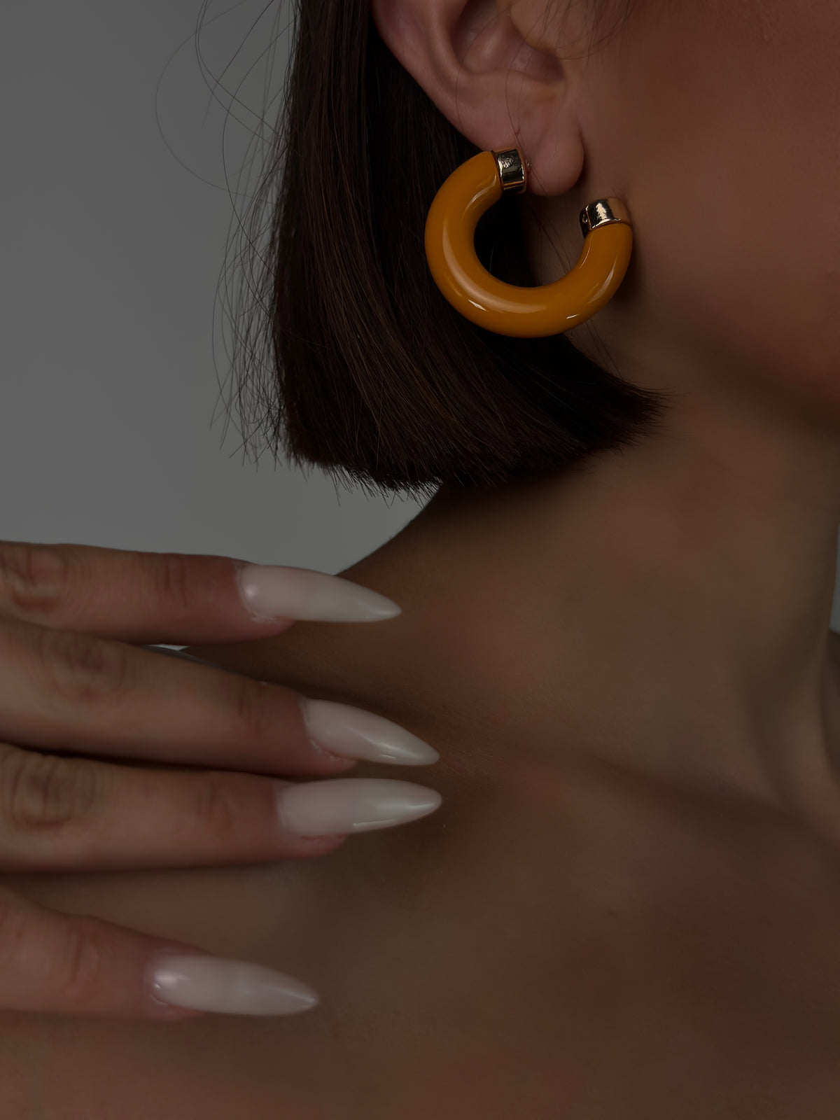 Hoop Earrings - Orange