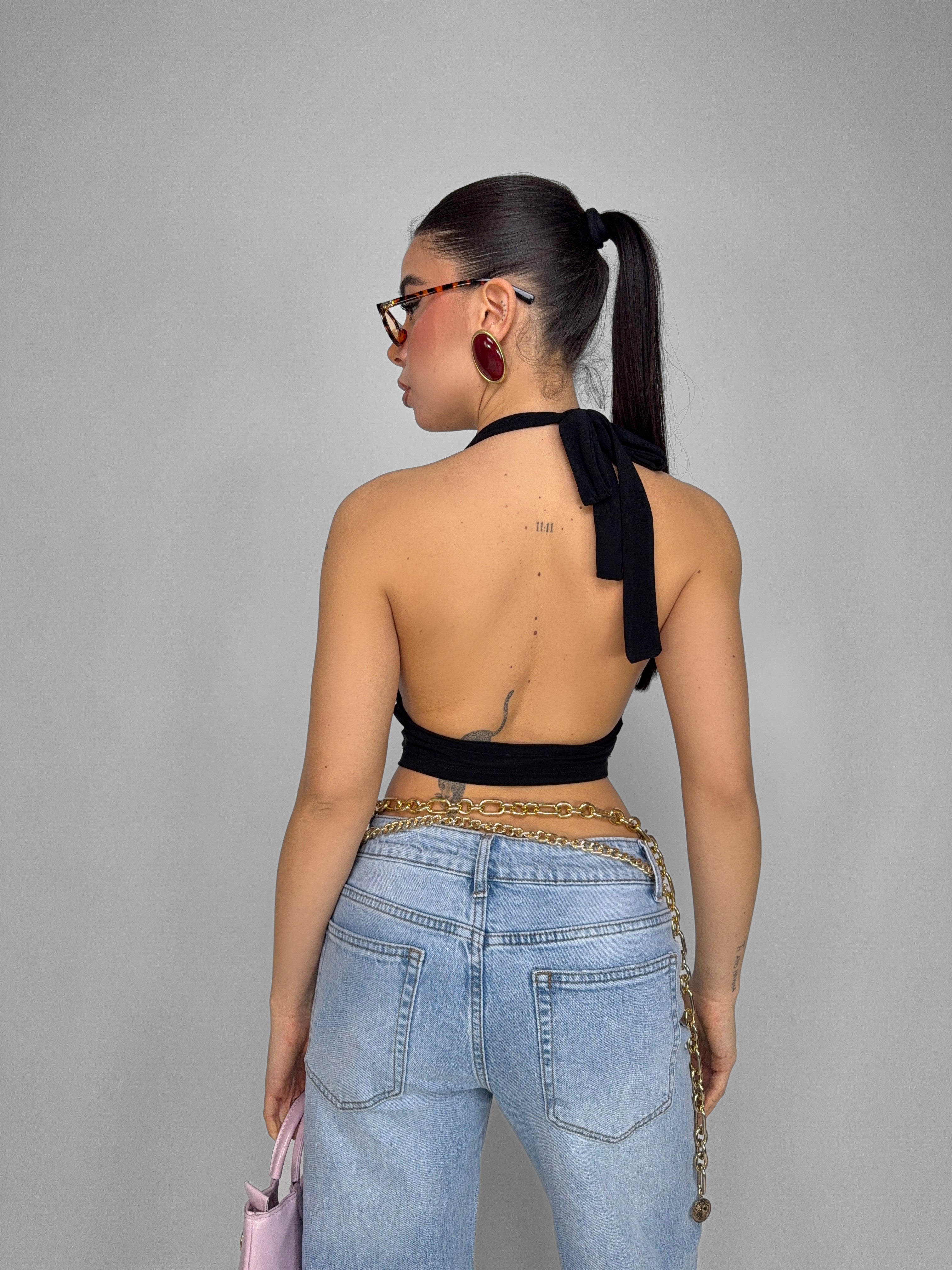 Top Gold Line - Black