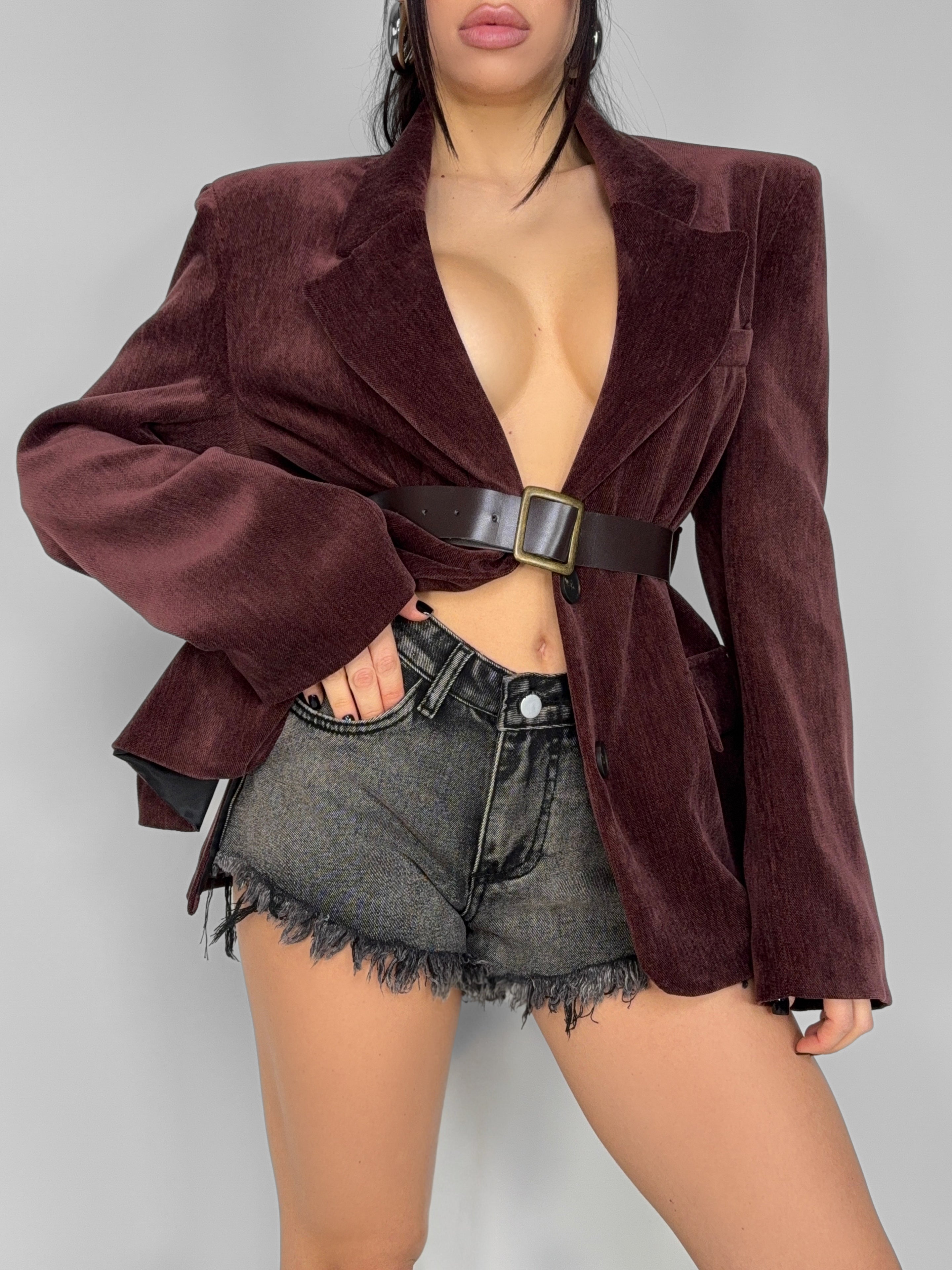 Shorts Jeans Frayed - Black