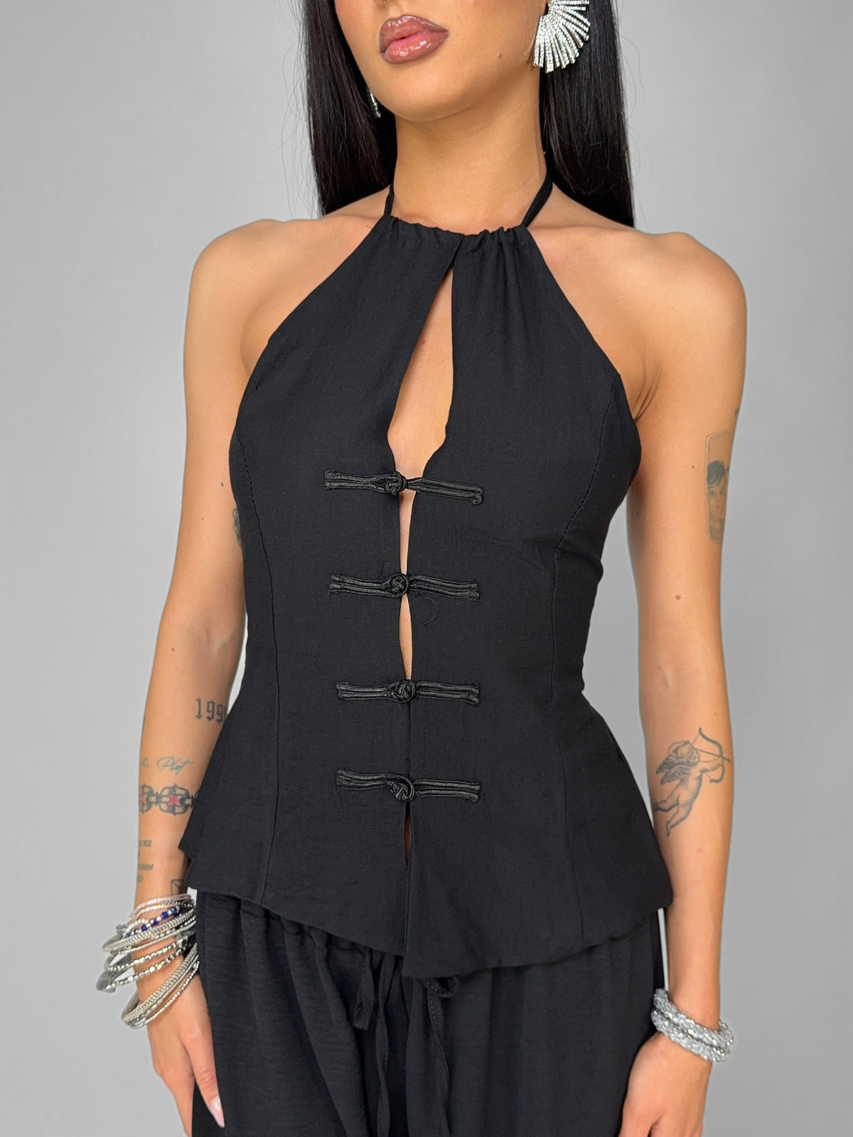 Top Oriental Chic-Black