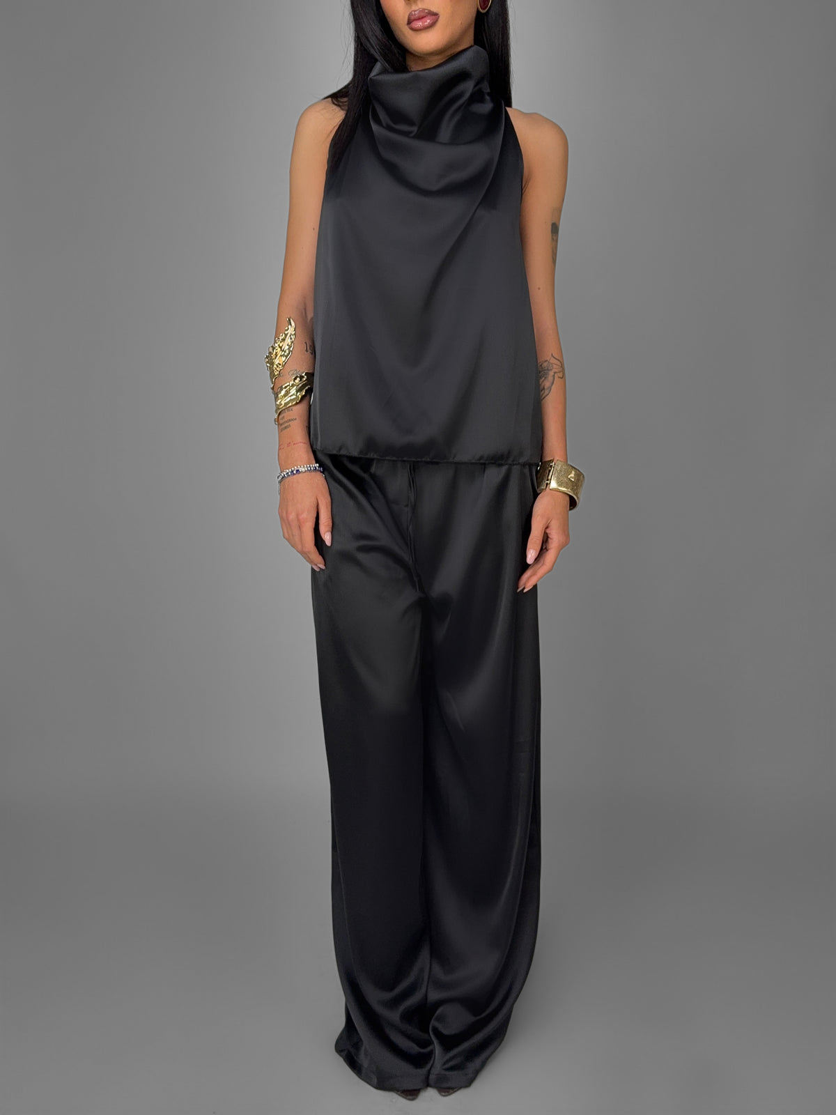 Completo Silky Drape-Black