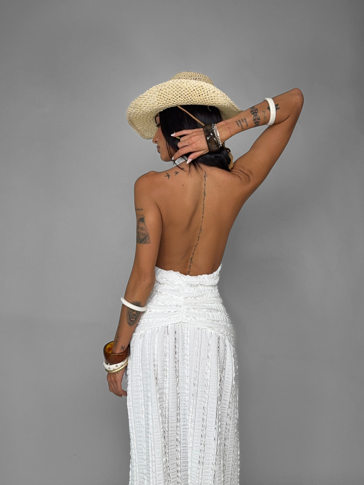 Abito Riviera Crepe-White