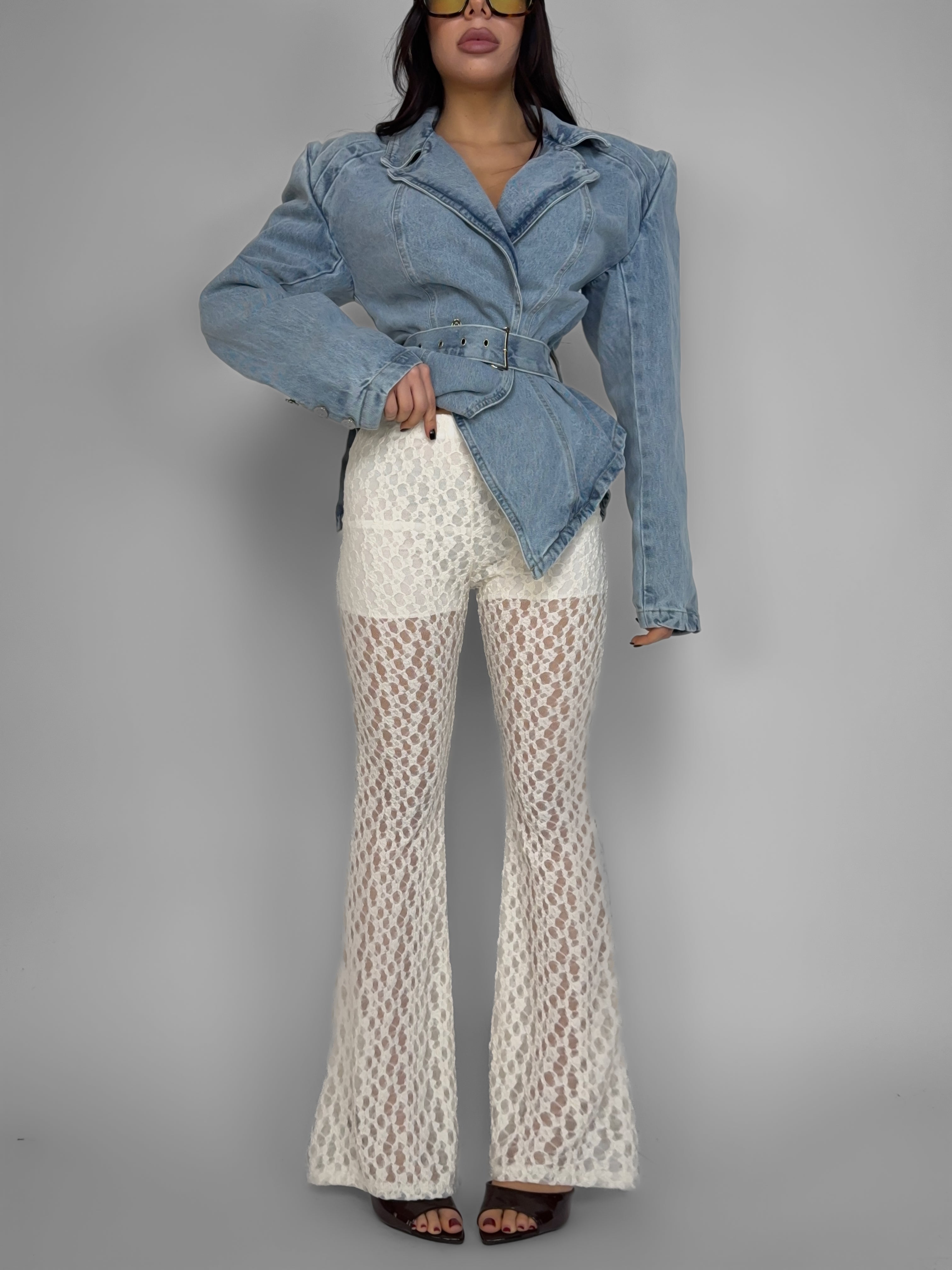 Crochet Trousers-White