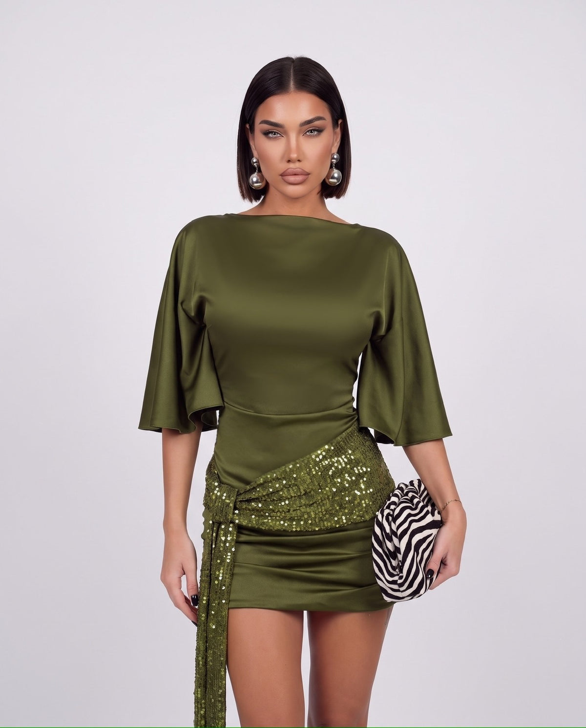 Abito Sequin Back-Green