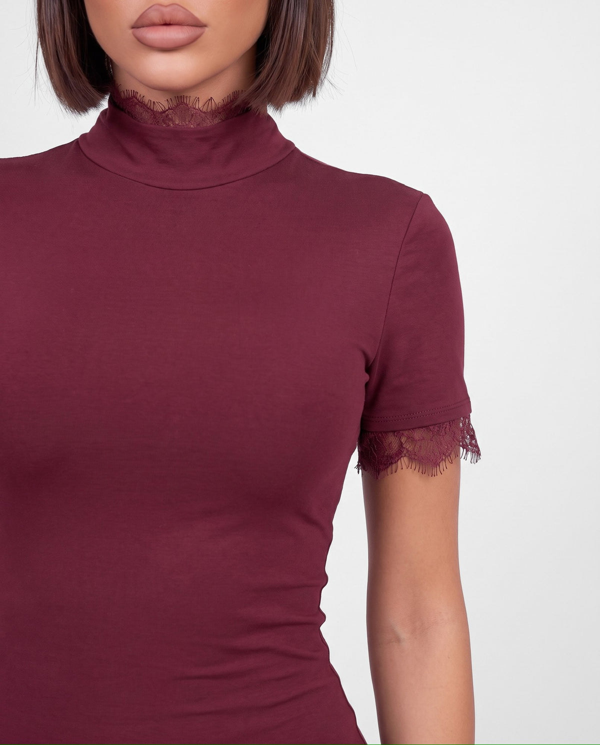 Abito Lace Siren-Cherry Red
