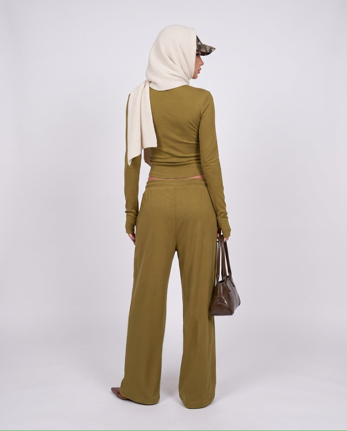 Coord Set Knit Pant-Green