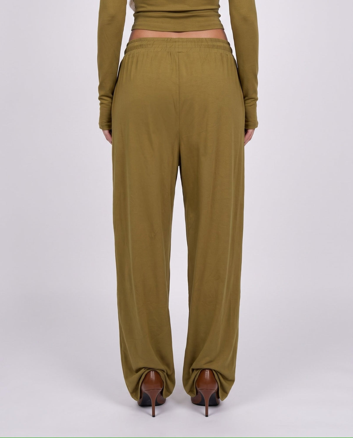 Coord Set Knit Pant-Green