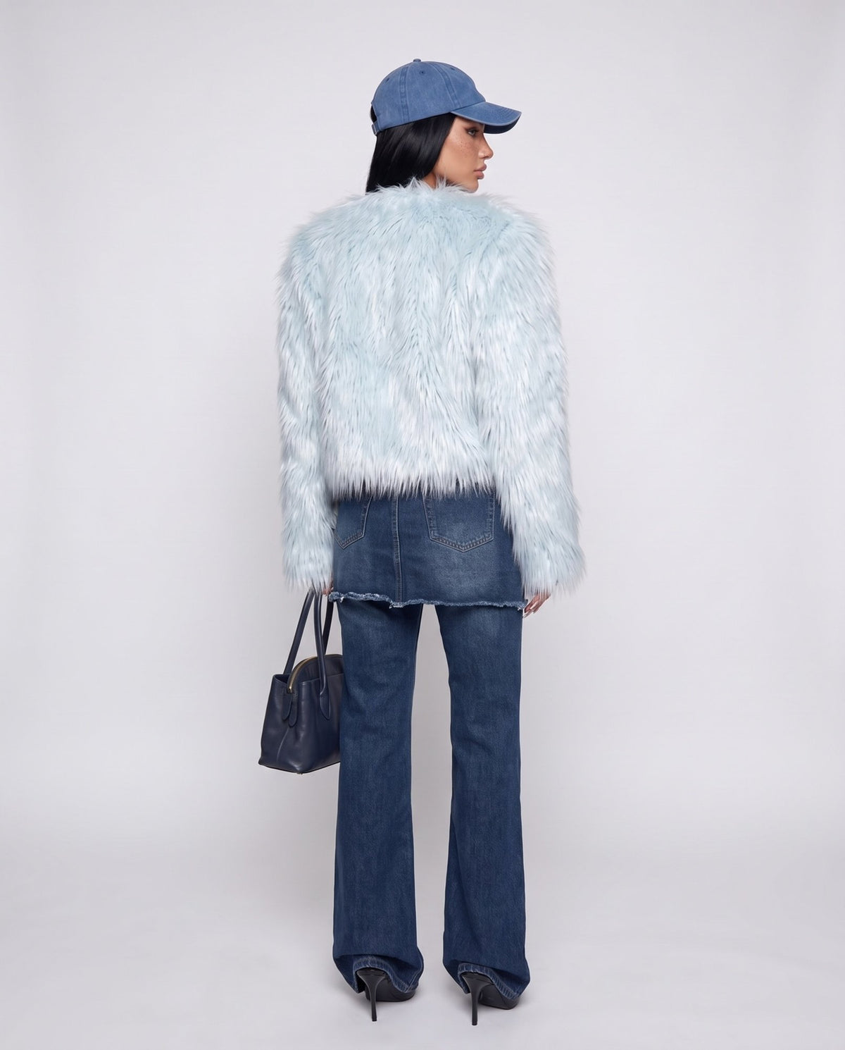 Pelliccia Fluffy Crush-Light Blue