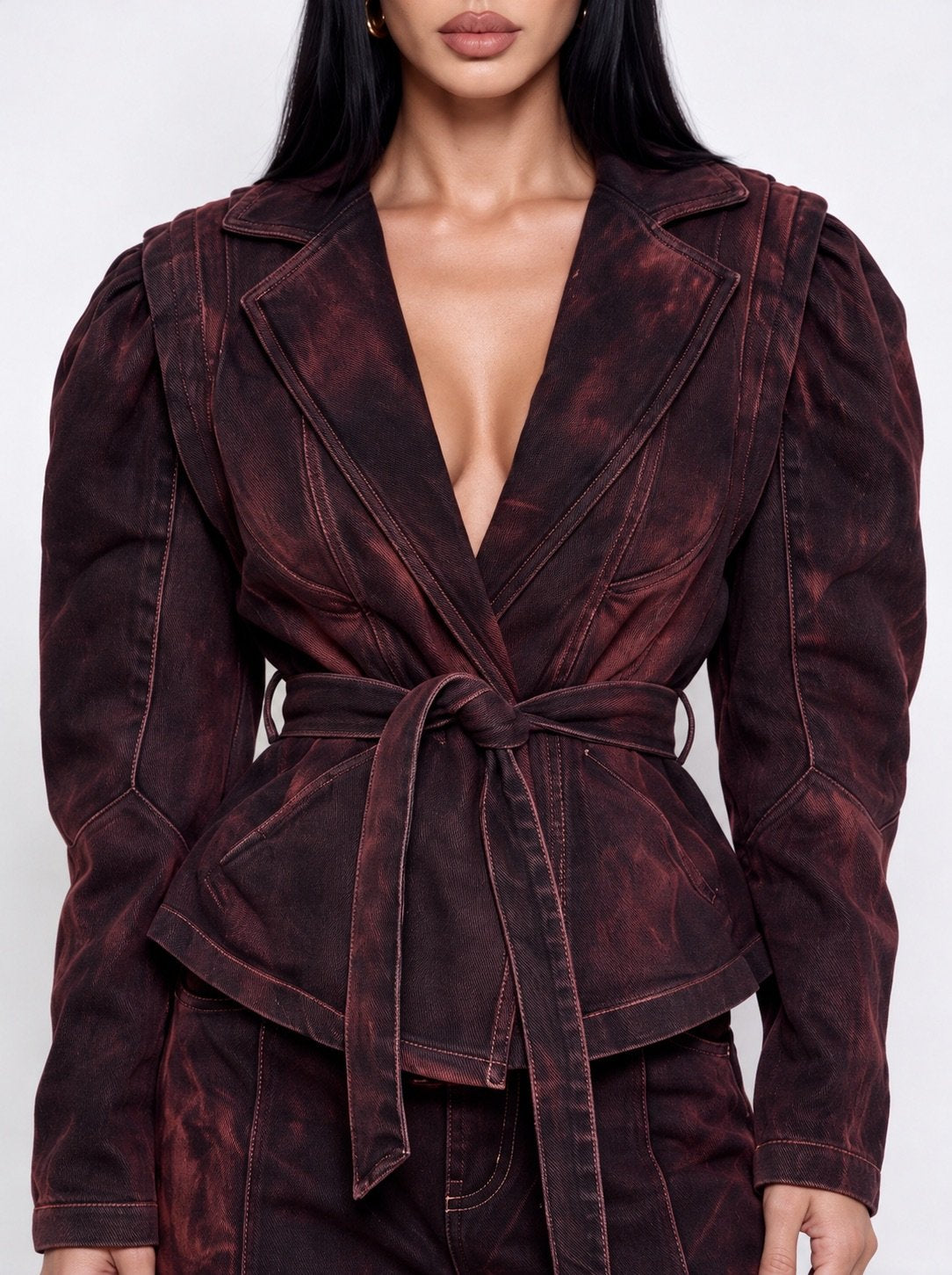 Giacca Velvet Mood-Cherry Red