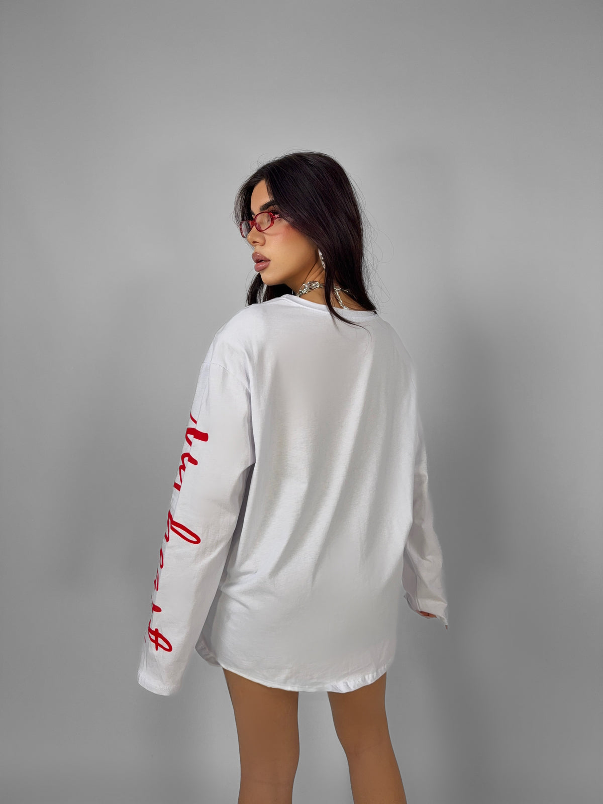 My Heart Oversized Jumper - White