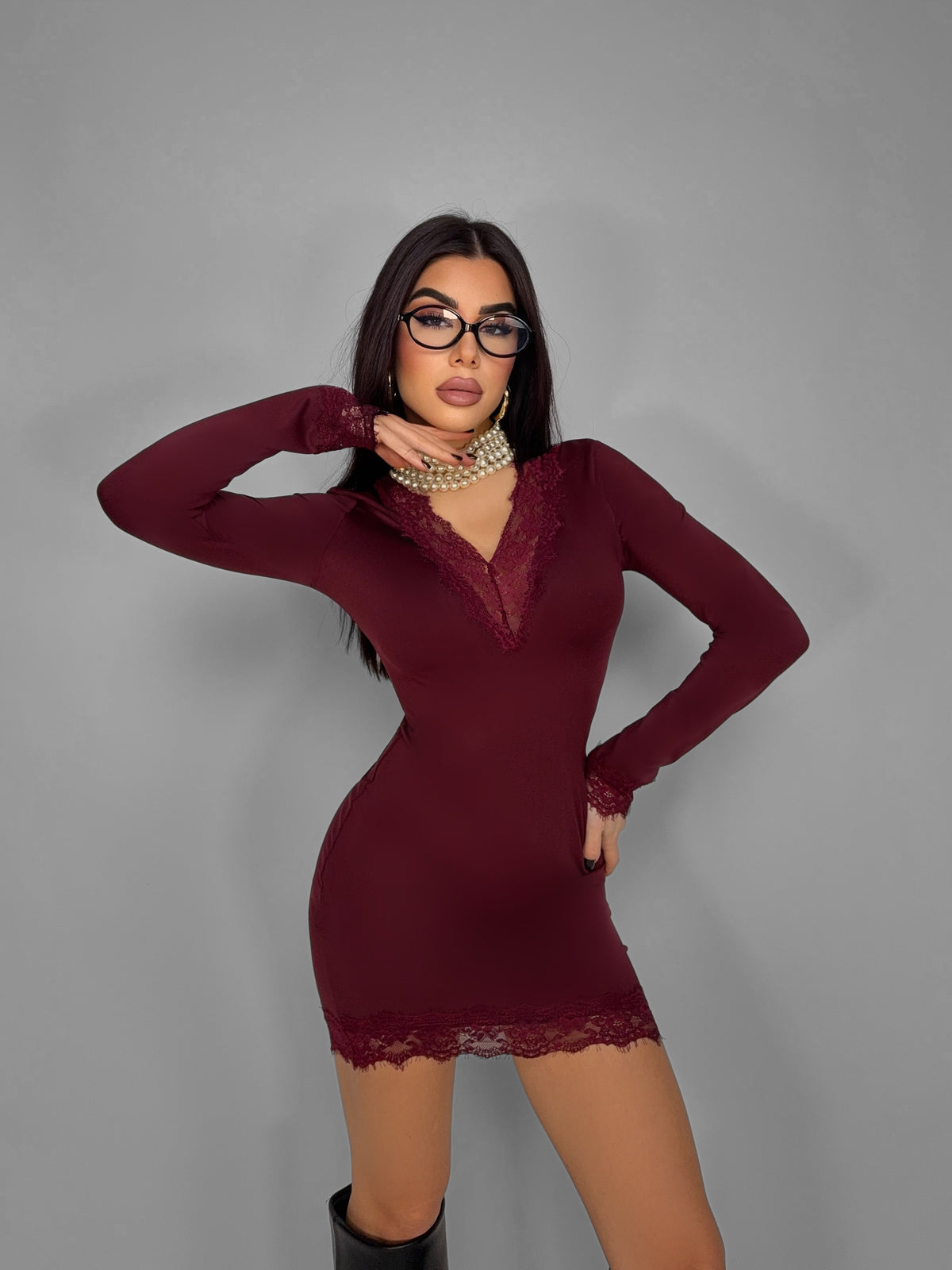 Abito Harmony-Cherry Red