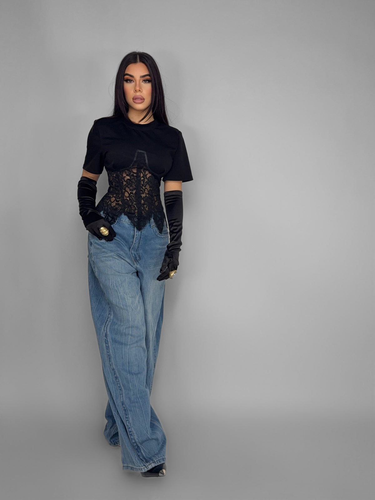 Total Look Heart Shape Black