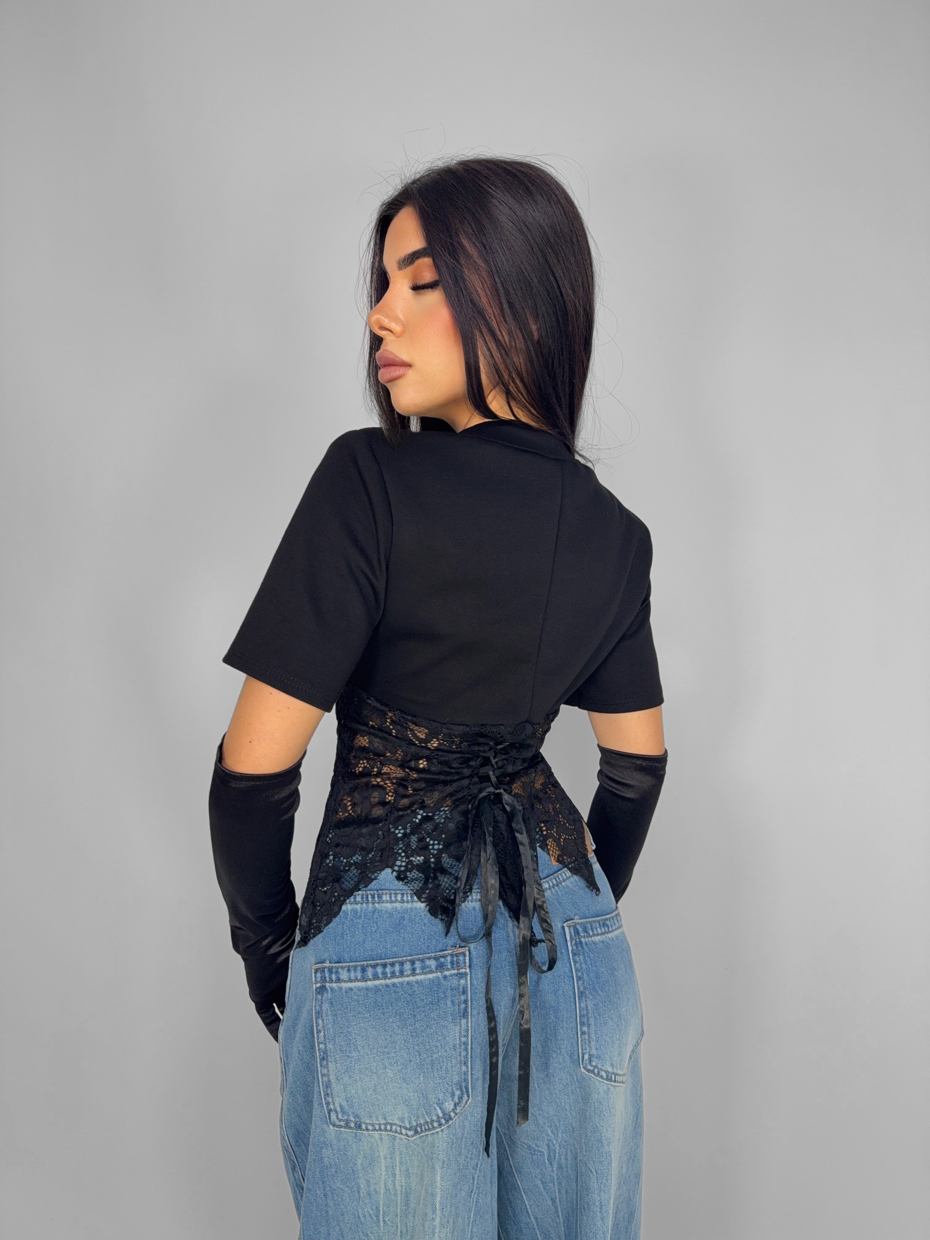 Maglia Heart Shape-Black