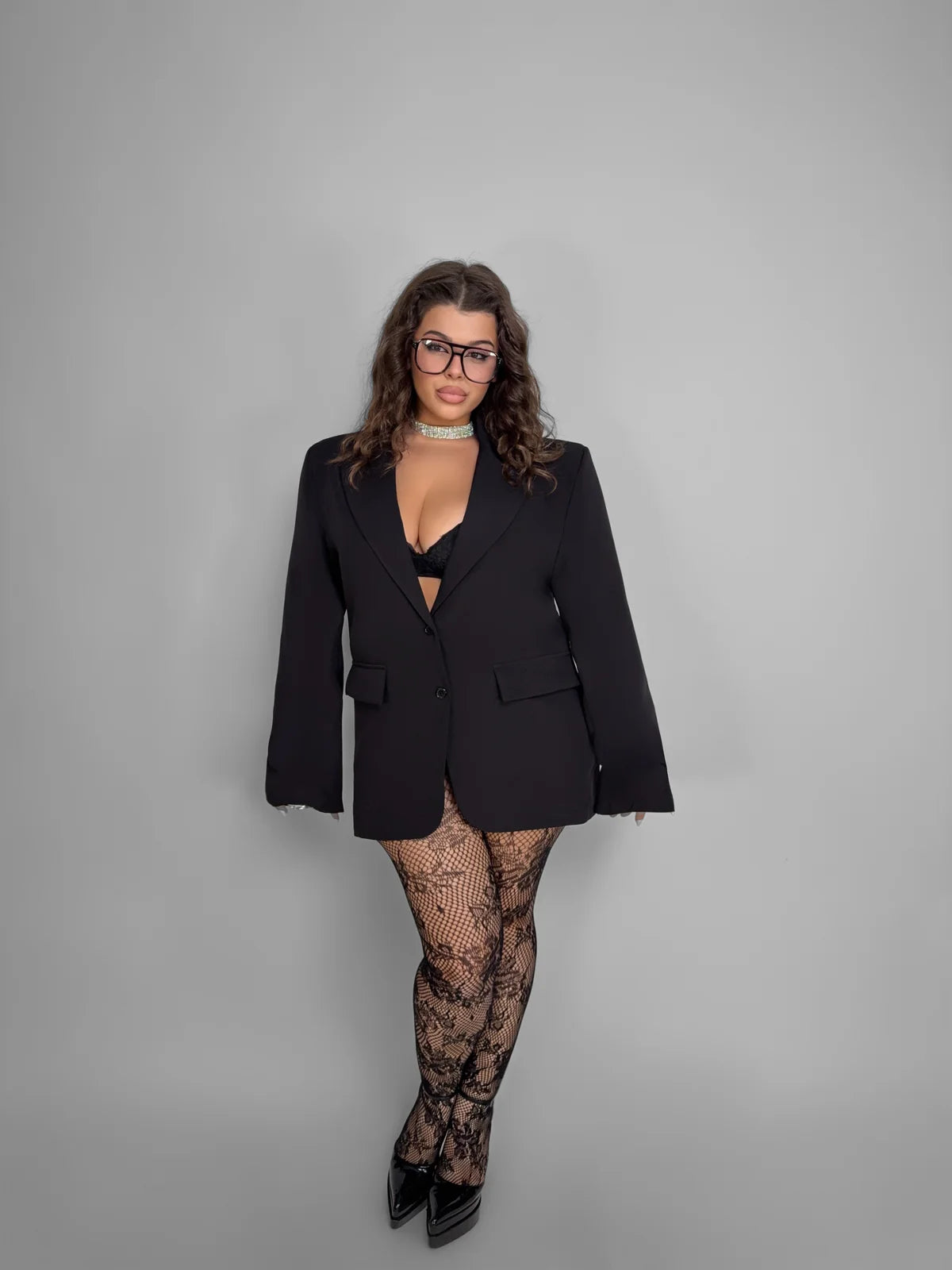 CURVY FIT - Le Boy Blazer - Black
