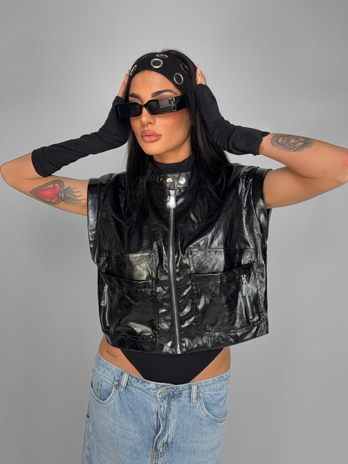 Gilet Shiny-Black