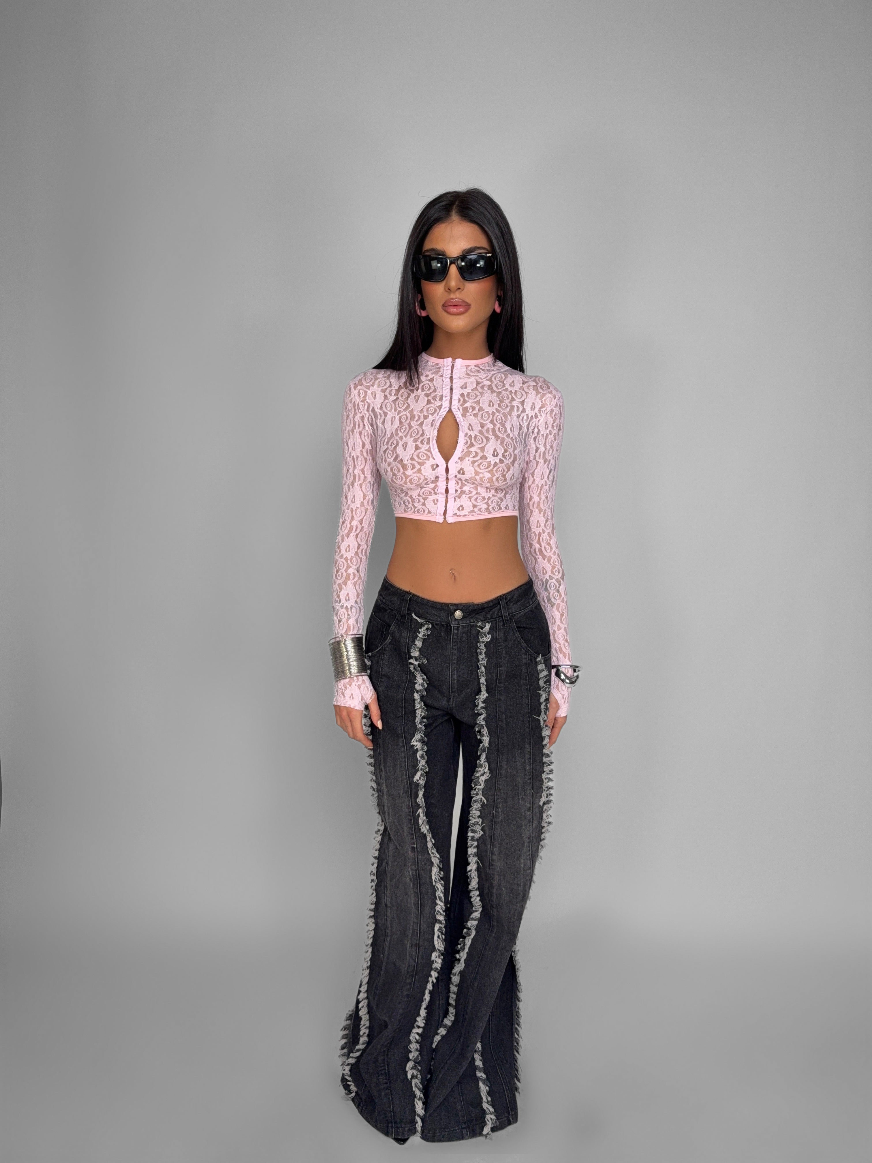Total Look Lace Hook Pink