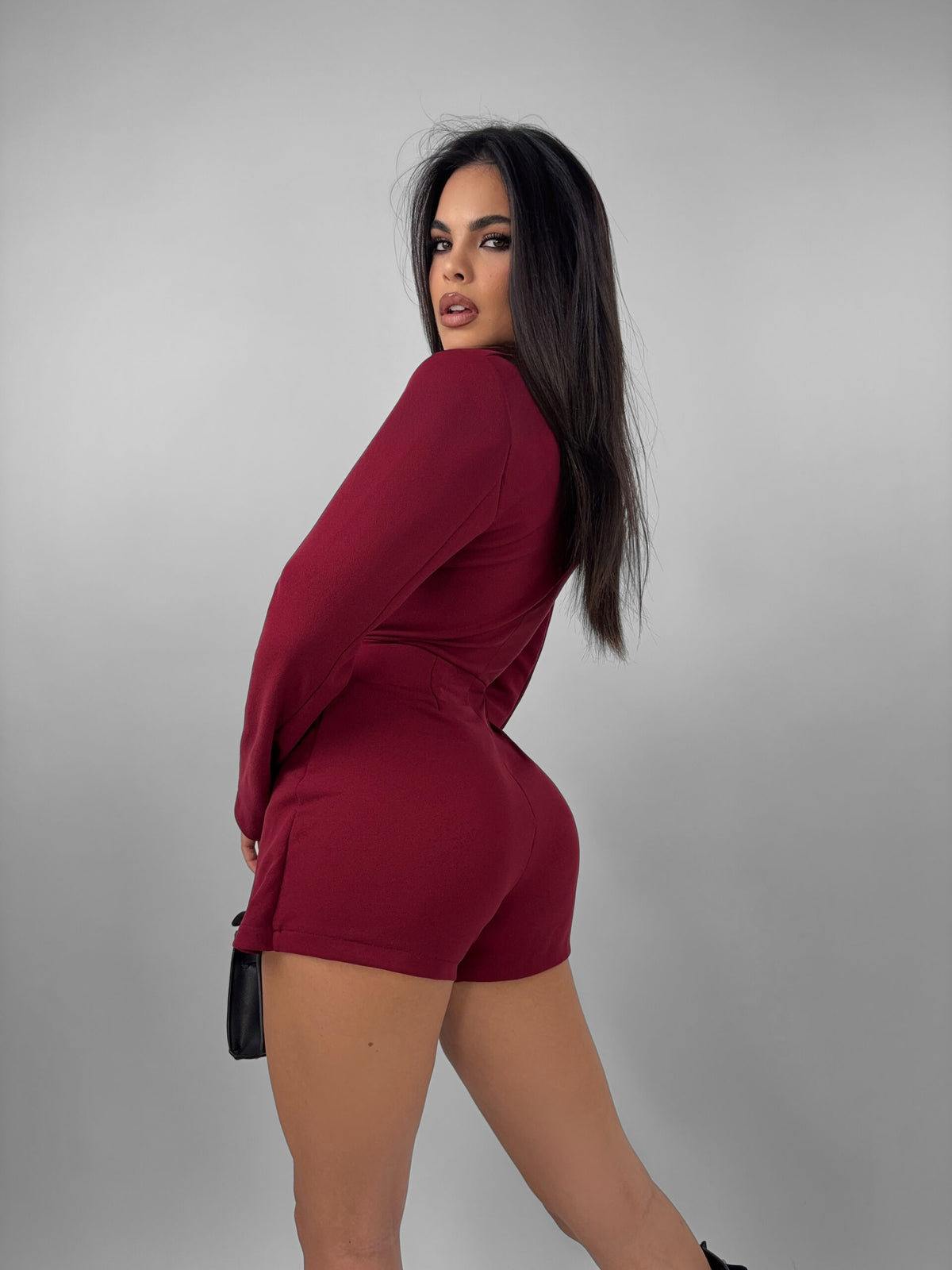 Santa Baby Jumpsuit - Cherry Red