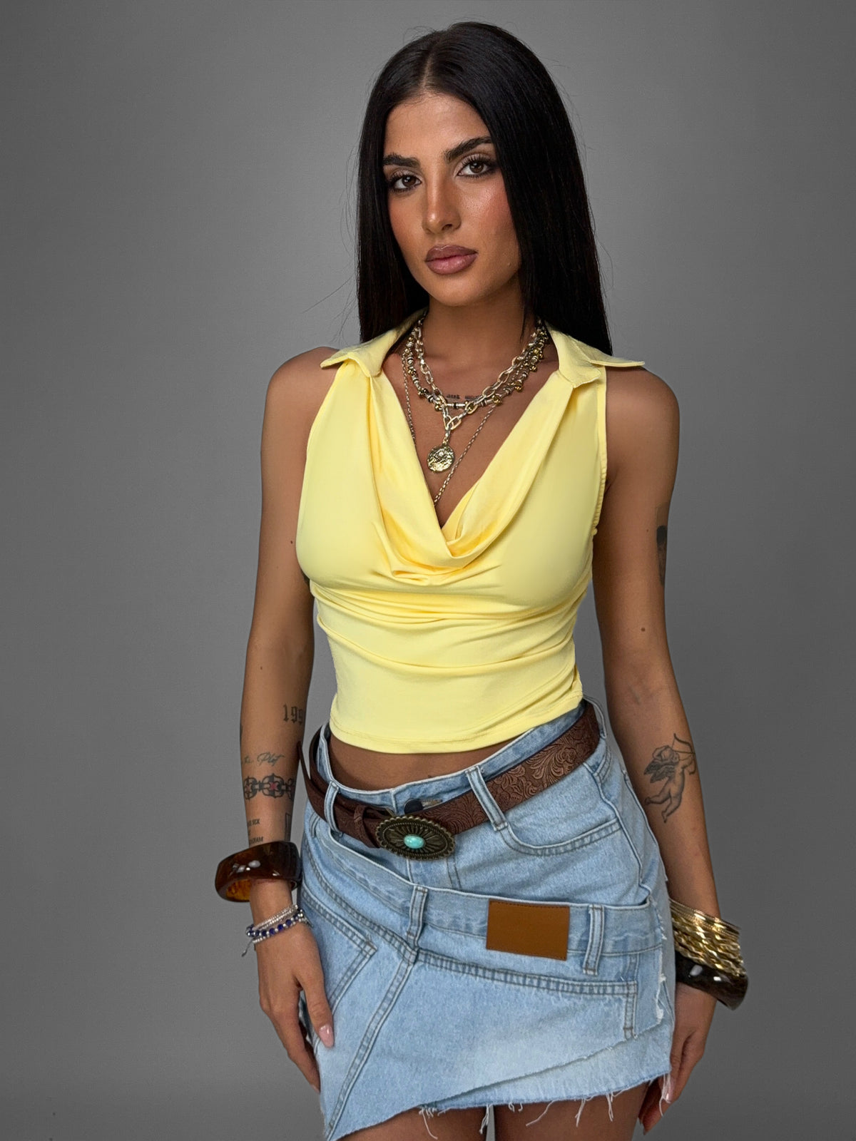 Top Luna Flow-Yellow