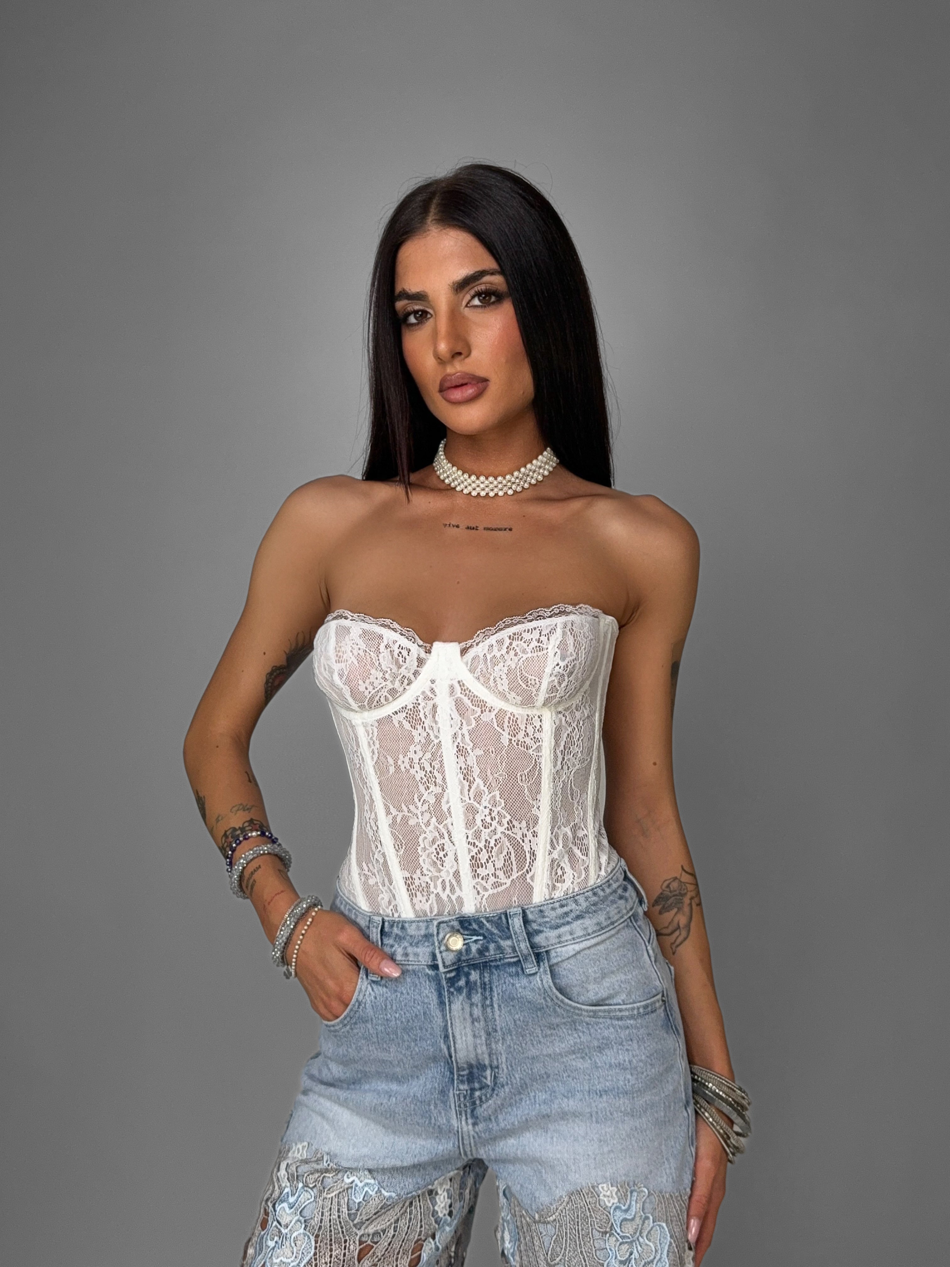 Corset Chantilly-White