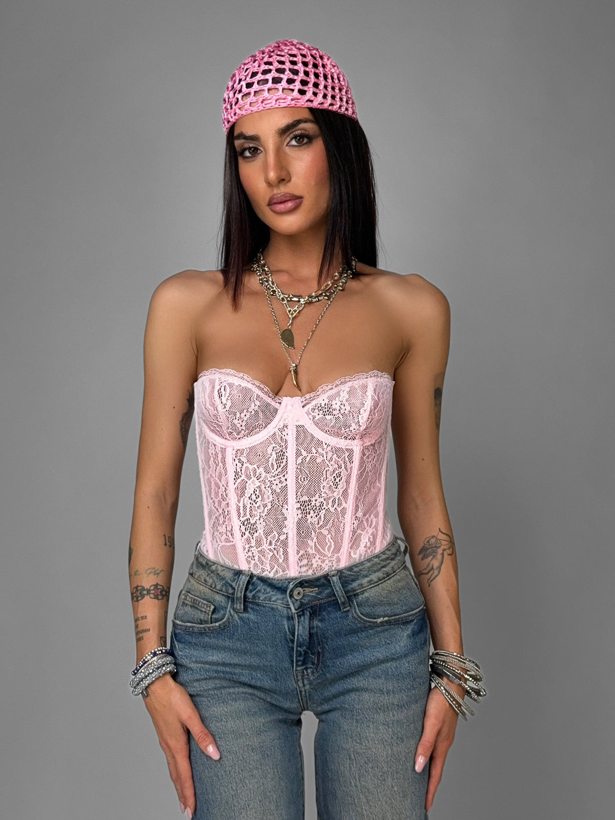 Corset Chantilly-Pink
