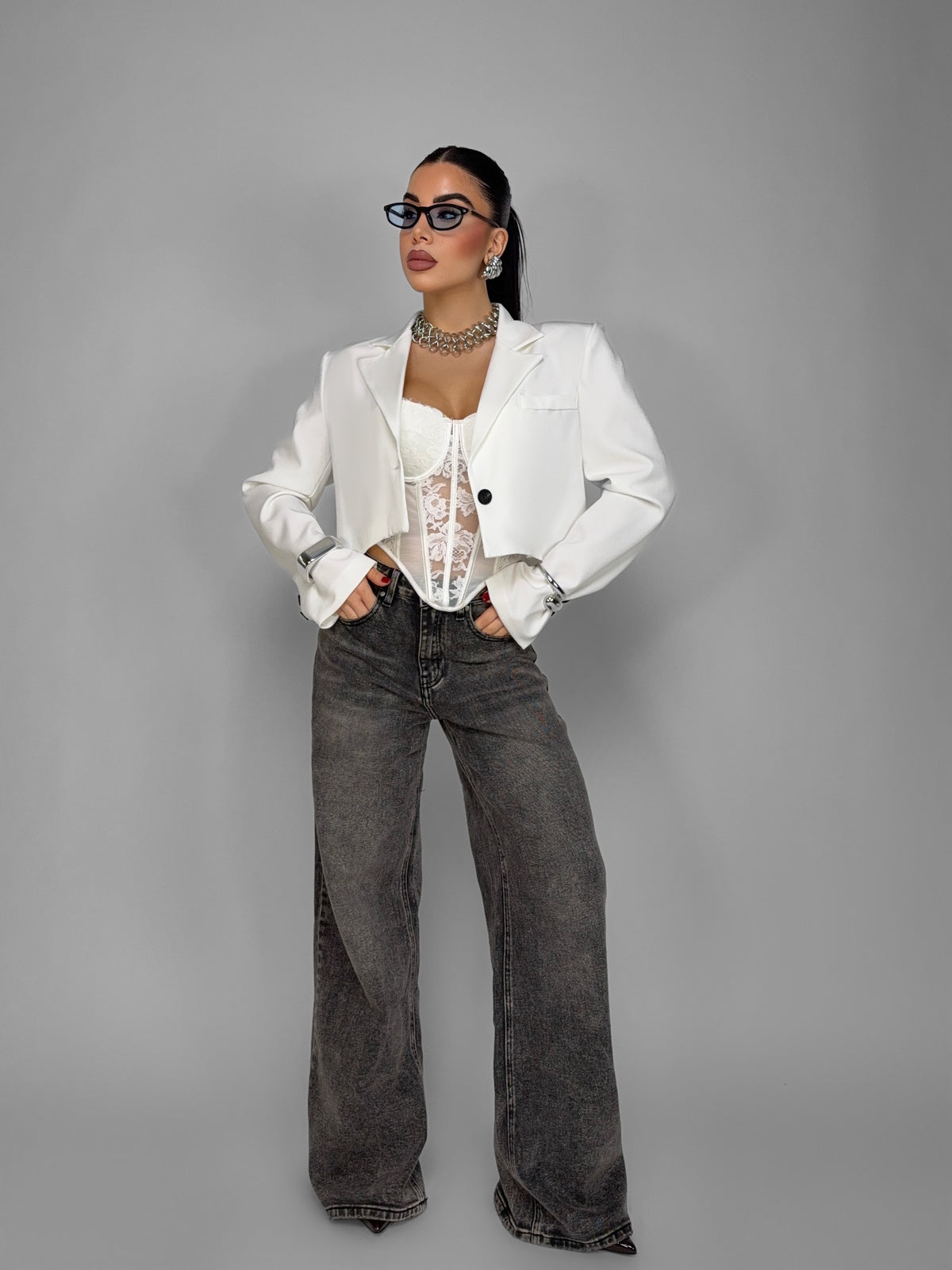 Total Look Block Crop