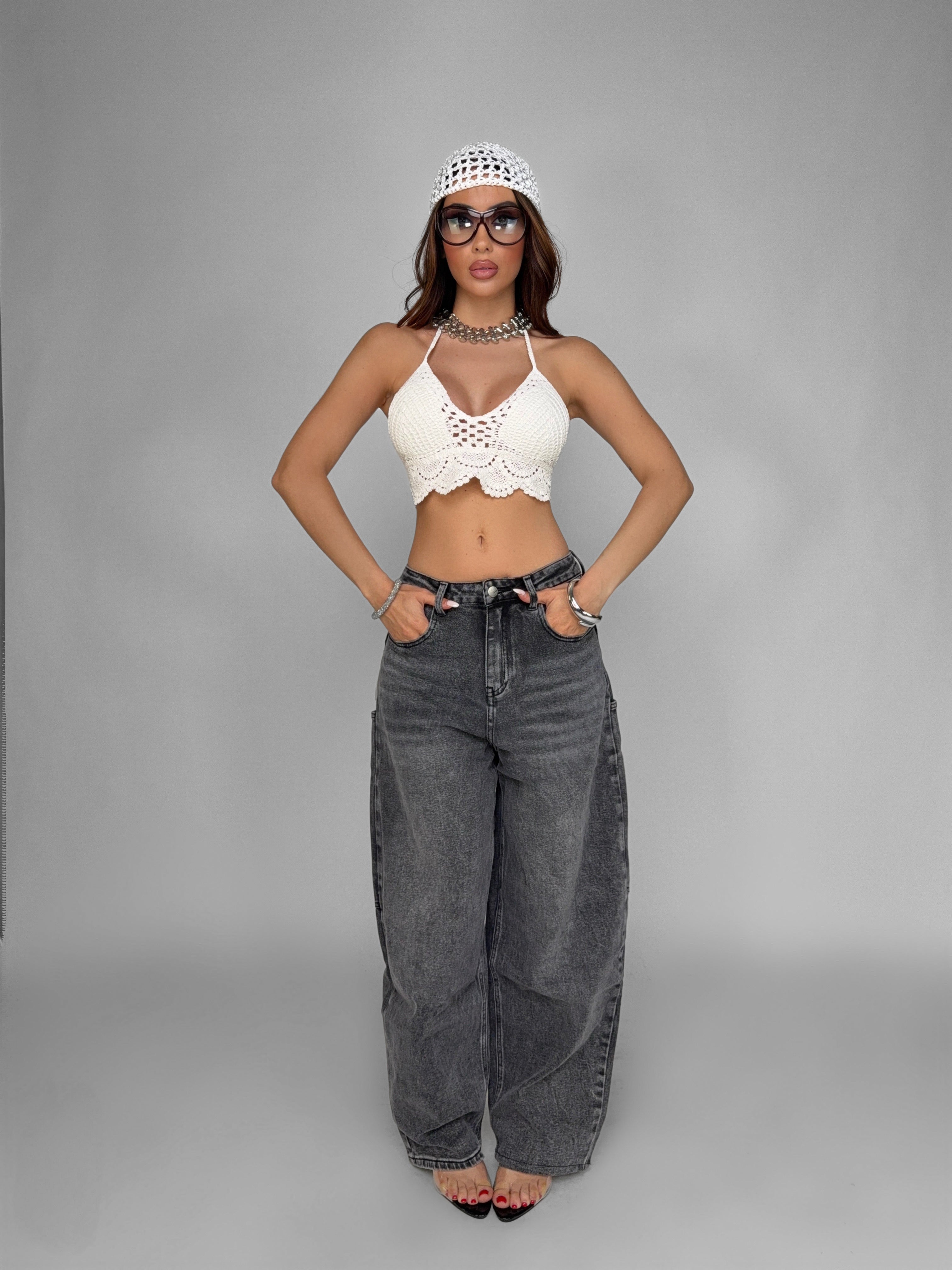 Total Look White Crochet