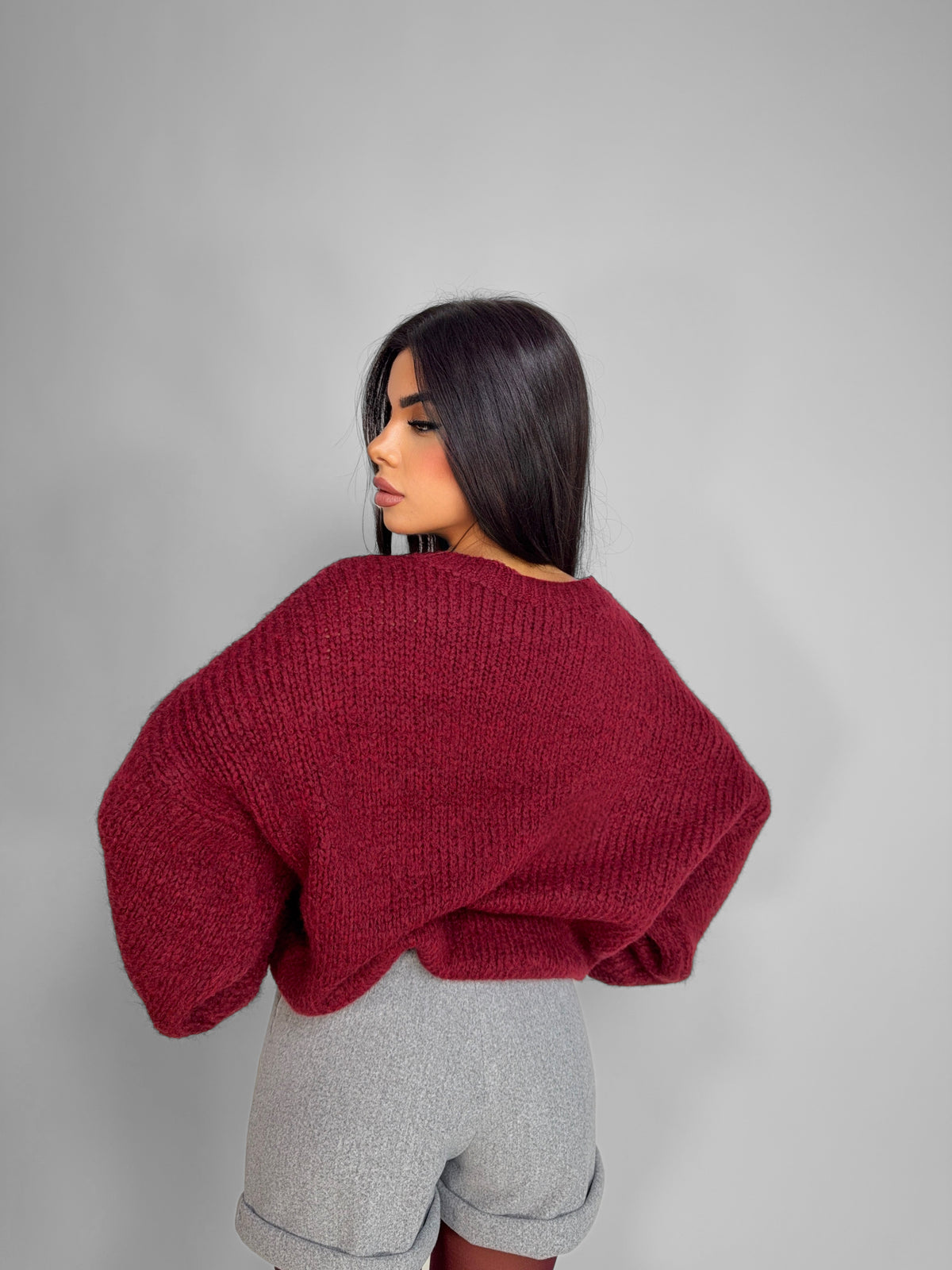 Maglione Hoddie Balloon-Cherry red