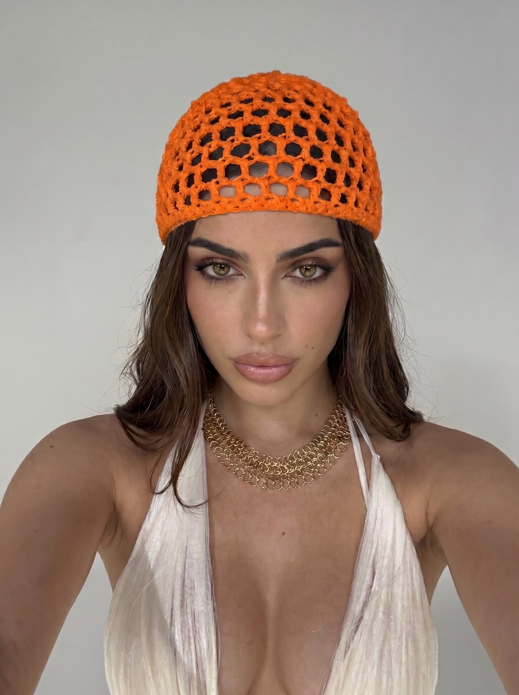 Crochet Hat-Orange