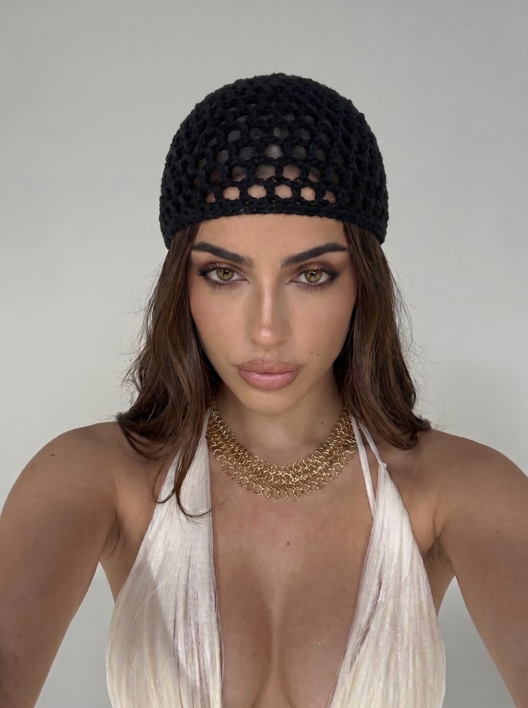Cappello Crochet-Black