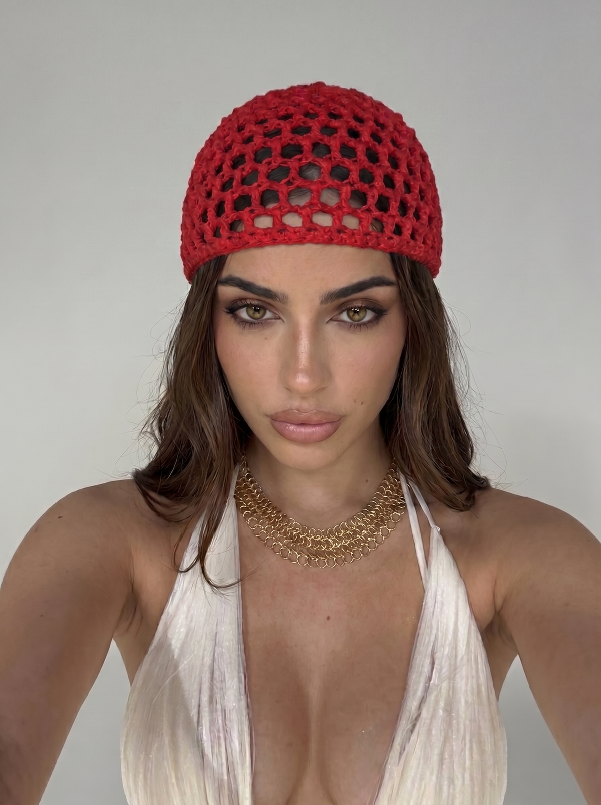 Cappello Crochet-Red