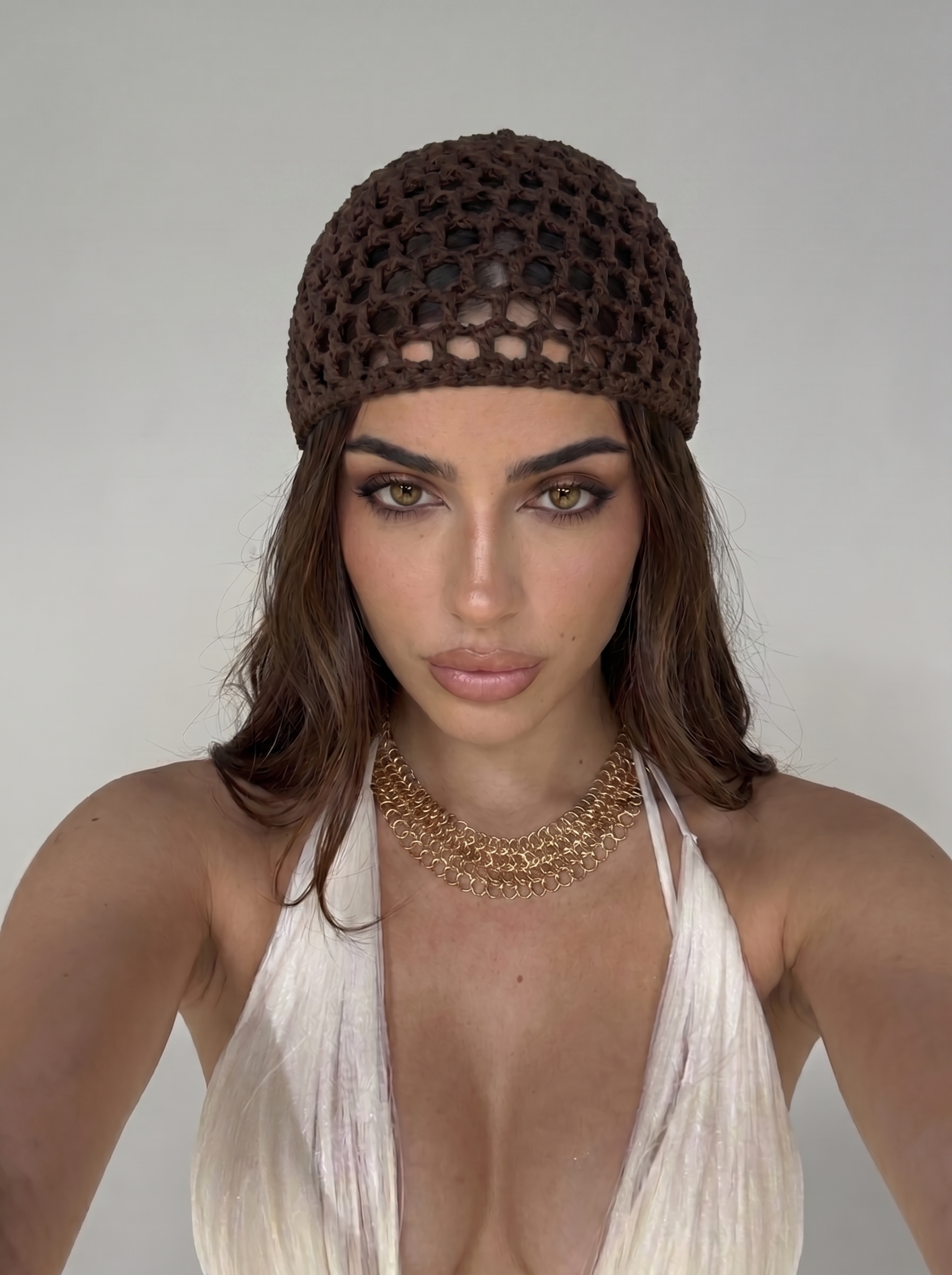 Cappello Crochet-Brown