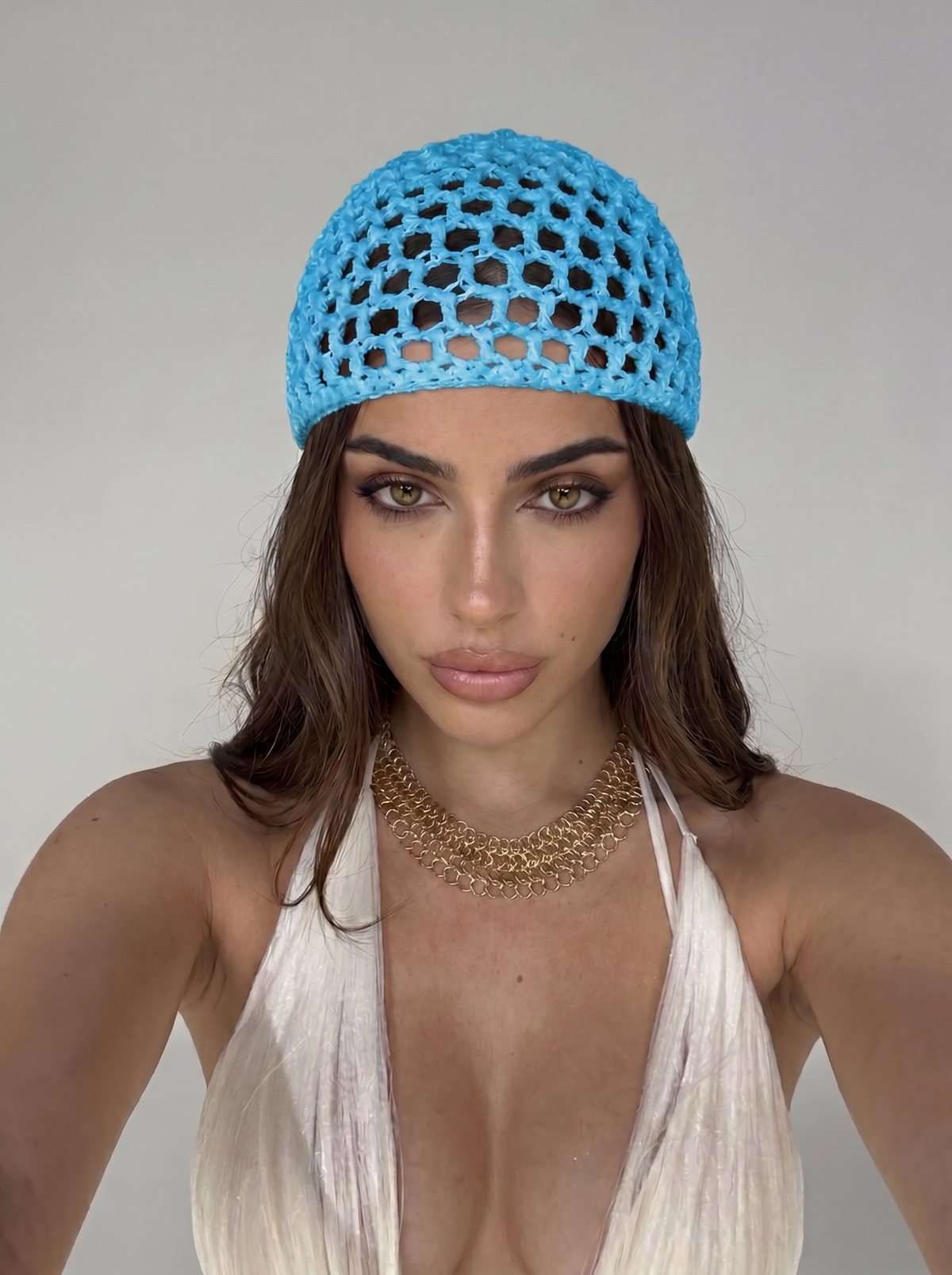 Crochet Hat-Light Blue