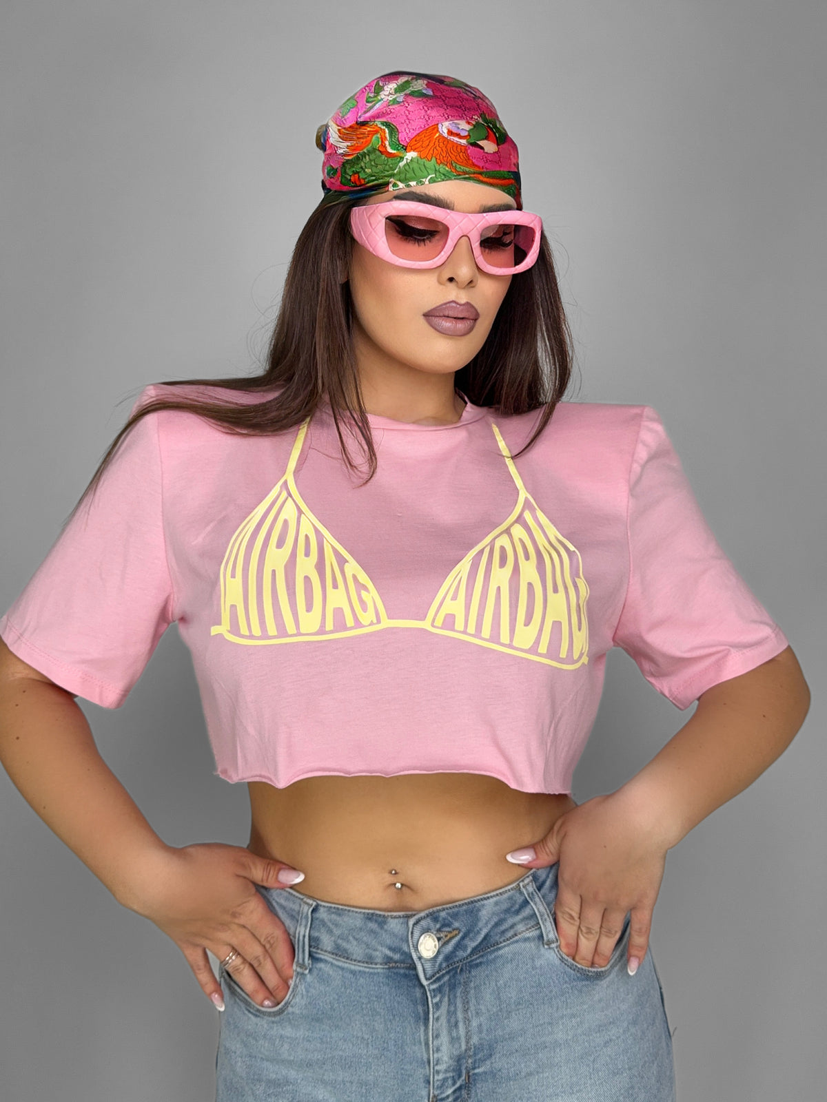 CURVY FIT - Top Bold Airbag-Pink